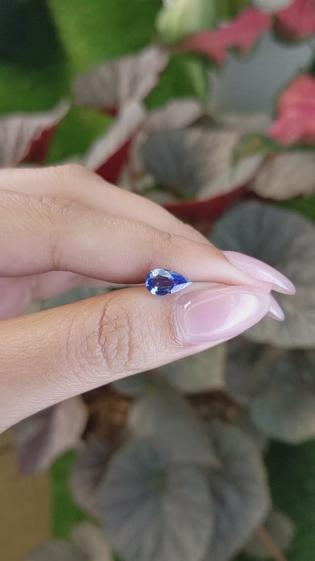 1.29 Ct. Blue Sapphire from Ceylon (Sri Lanka) Size Video