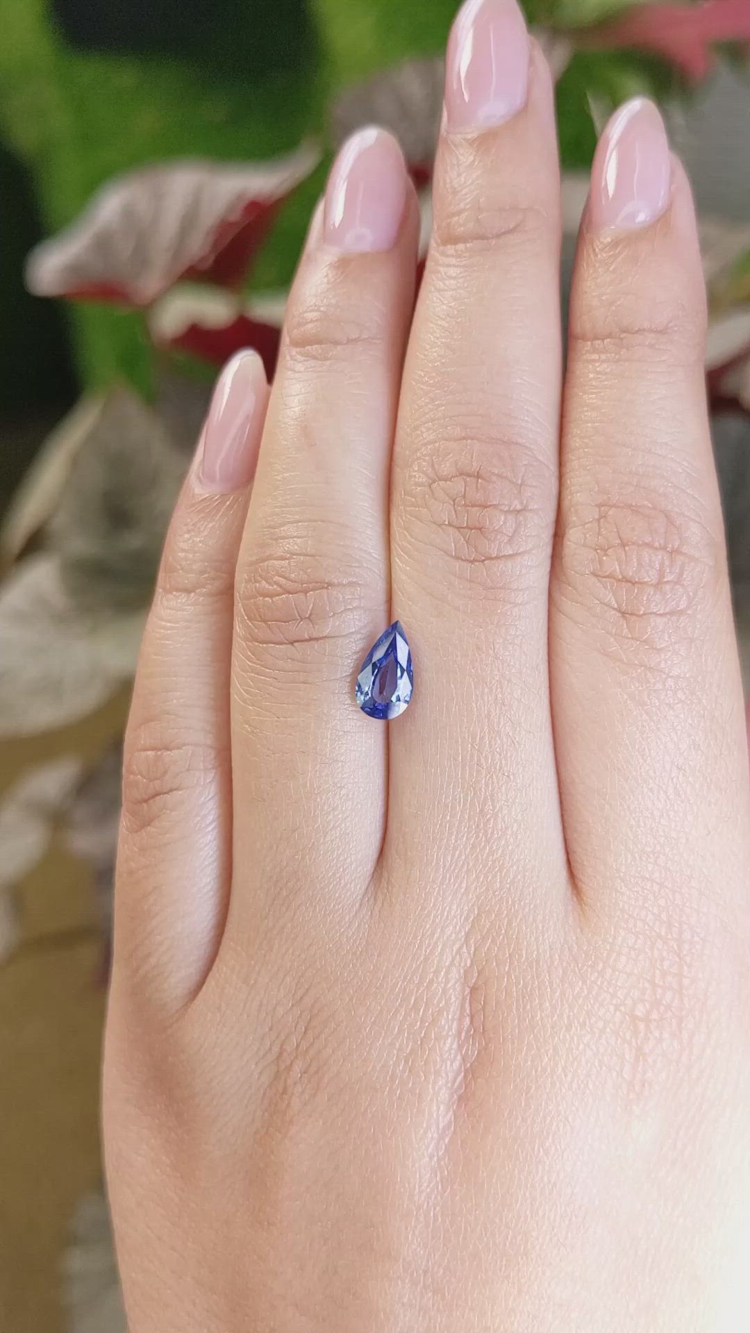 1.29 Ct. Blue Sapphire from Ceylon (Sri Lanka) Size Video