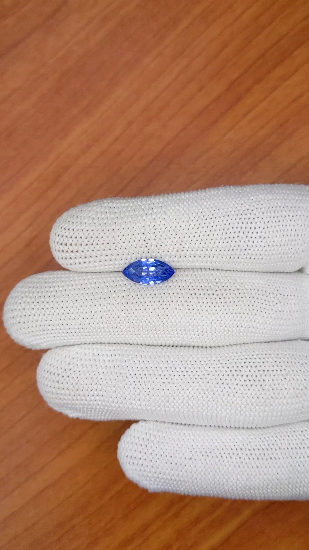 2.28 Ct. Blue Sapphire from Ceylon (Sri Lanka) Size Video