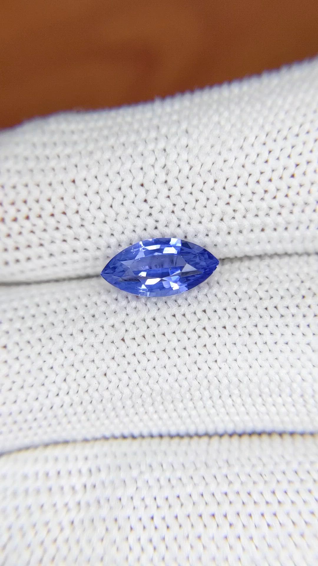 2.28 Ct. Blue Sapphire from Ceylon (Sri Lanka) Size Video