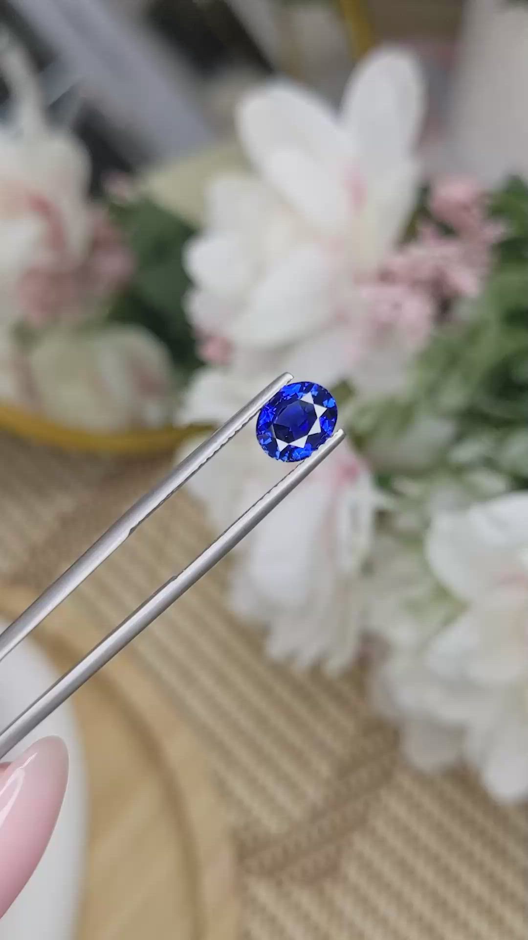 1.66 Ct. Blue Sapphire from Ceylon (Sri Lanka) Size Video