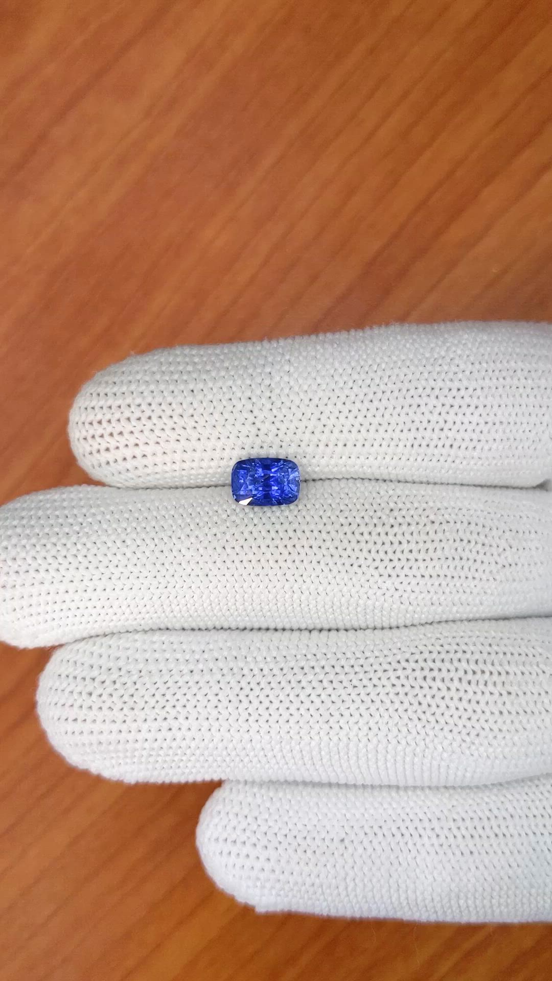 1.87 Ct. Blue Sapphire from Ceylon (Sri Lanka) Size Video