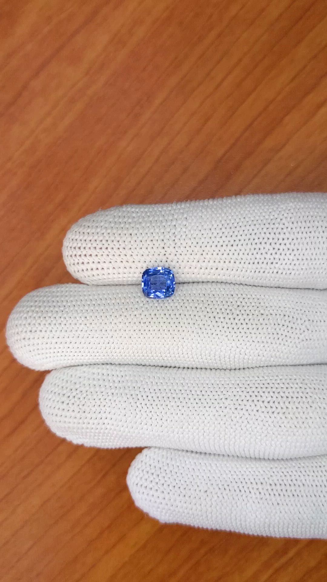 1.41 Ct. Blue Sapphire from Ceylon (Sri Lanka) Size Video