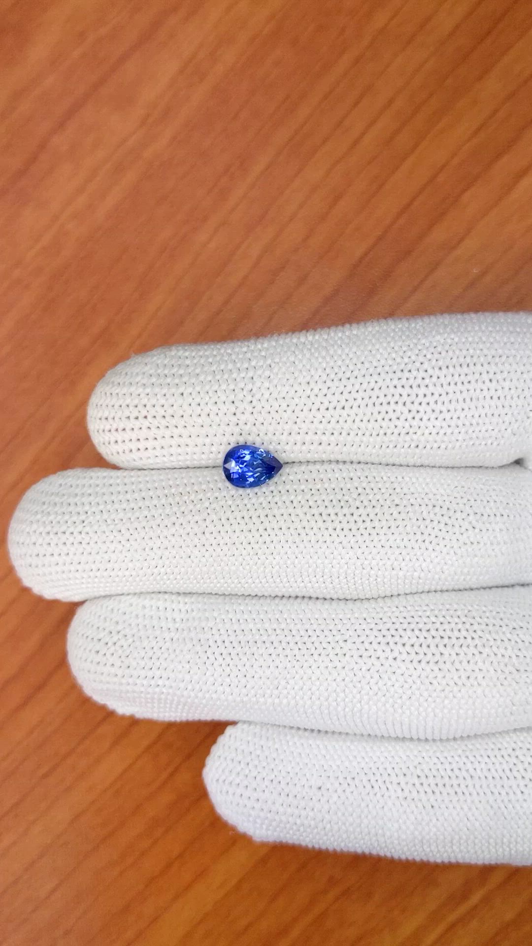 1.52 Ct. Blue Sapphire from Ceylon (Sri Lanka) Size Video