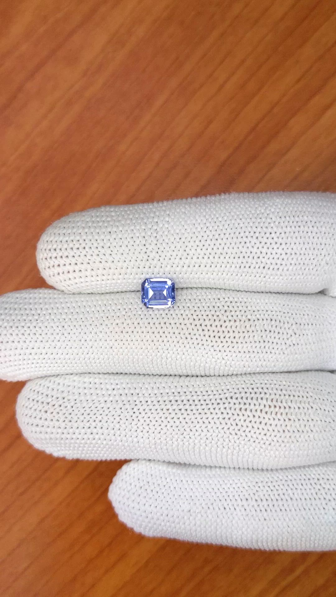 1.34 Ct. Blue Sapphire from Ceylon (Sri Lanka) Size Video