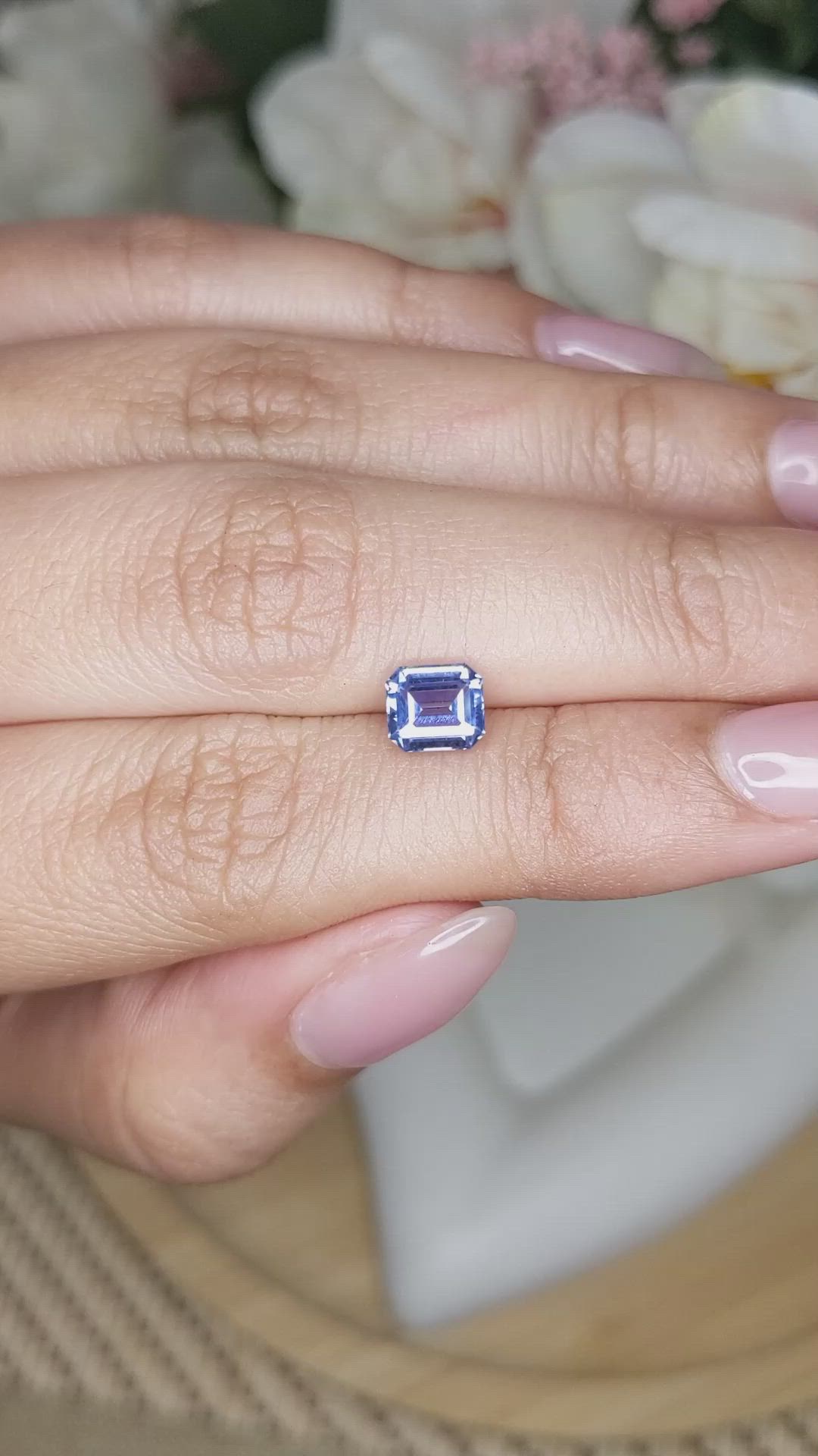 1.34 Ct. Blue Sapphire from Ceylon (Sri Lanka) Size Video