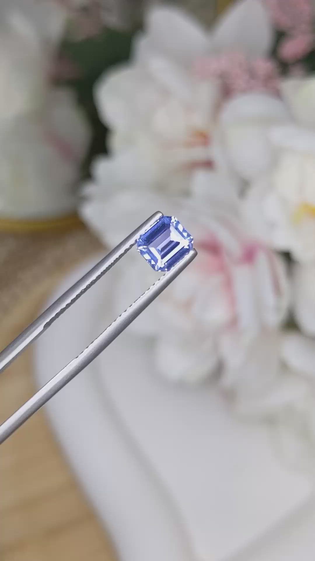 1.34 Ct. Blue Sapphire from Ceylon (Sri Lanka) Size Video