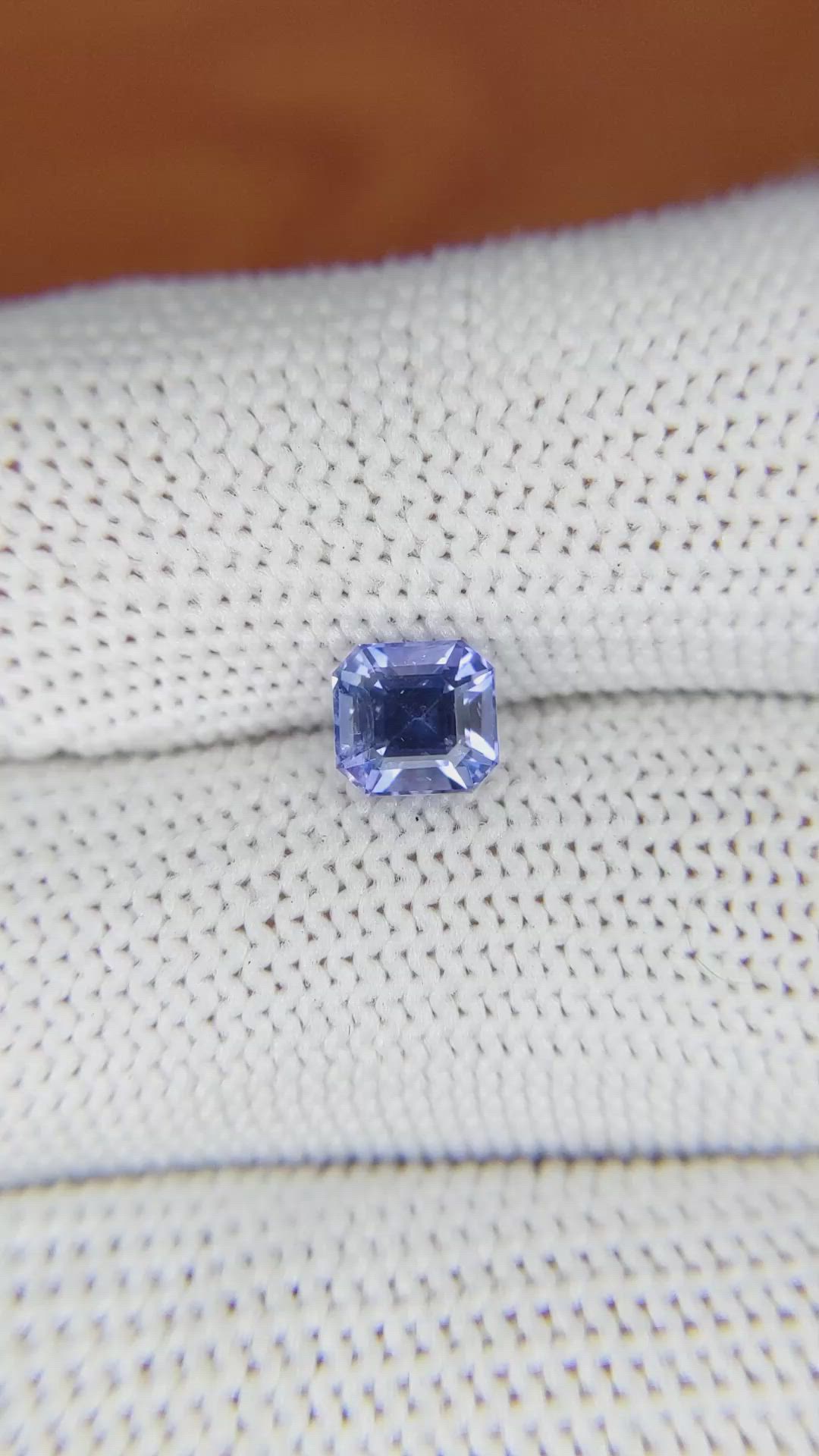 1.39 Ct. Blue Sapphire from Ceylon (Sri Lanka) Size Video