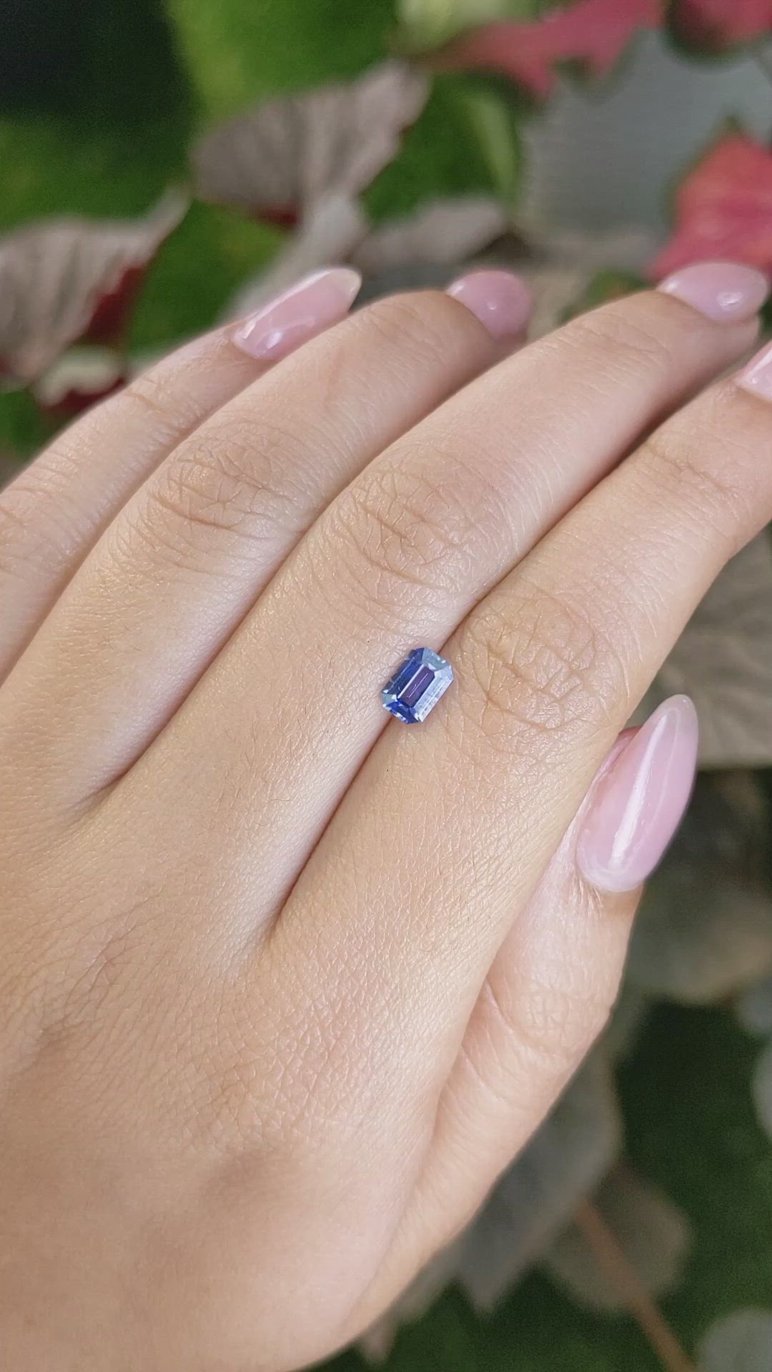 0.74 Ct. Blue Sapphire from Ceylon (Sri Lanka) Size Video