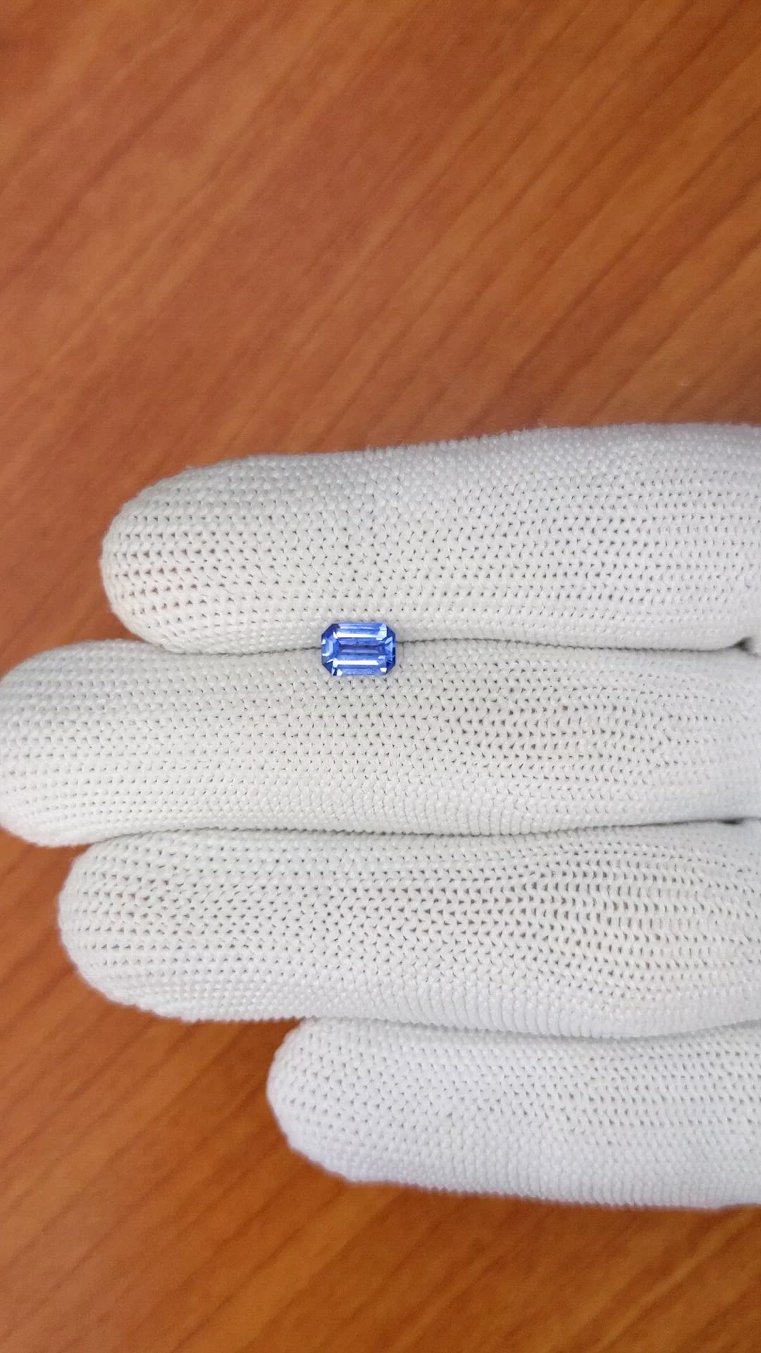 0.74 Ct. Blue Sapphire from Ceylon (Sri Lanka) Size Video
