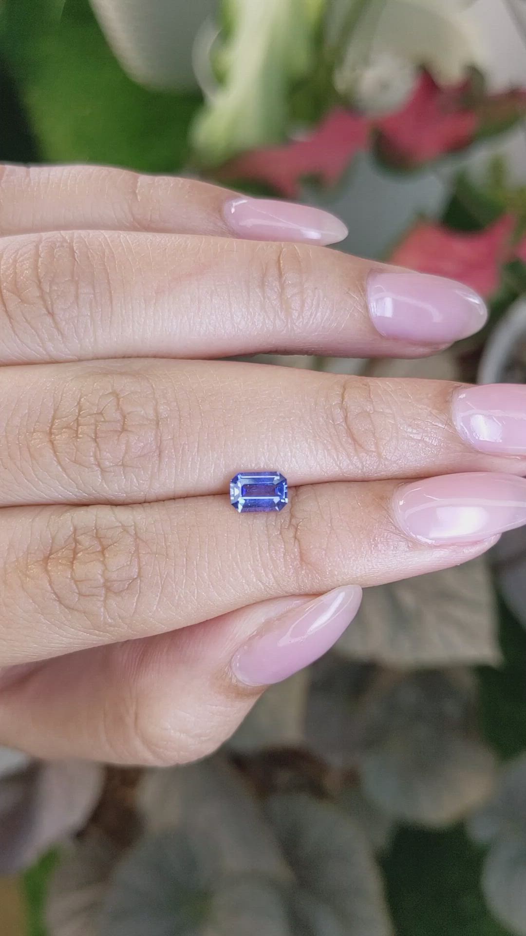 0.74 Ct. Blue Sapphire from Ceylon (Sri Lanka) Size Video