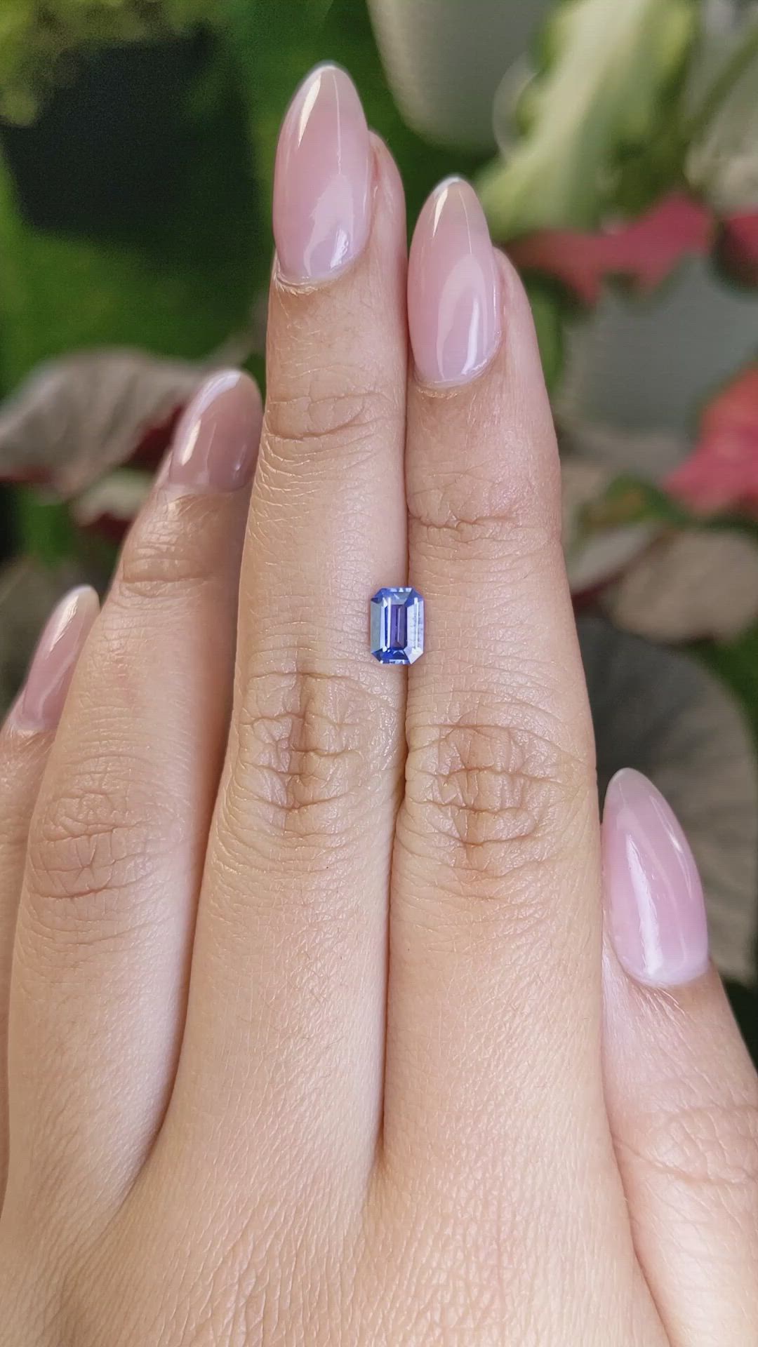 0.74 Ct. Blue Sapphire from Ceylon (Sri Lanka) Size Video