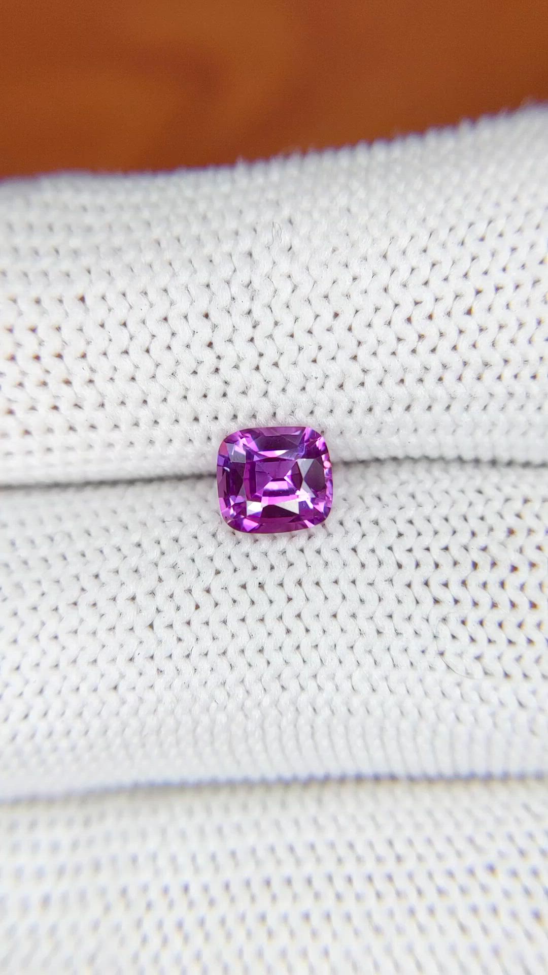 1.09 Ct. Pinkish Purple Sapphire from Ceylon (Sri Lanka) Size Video