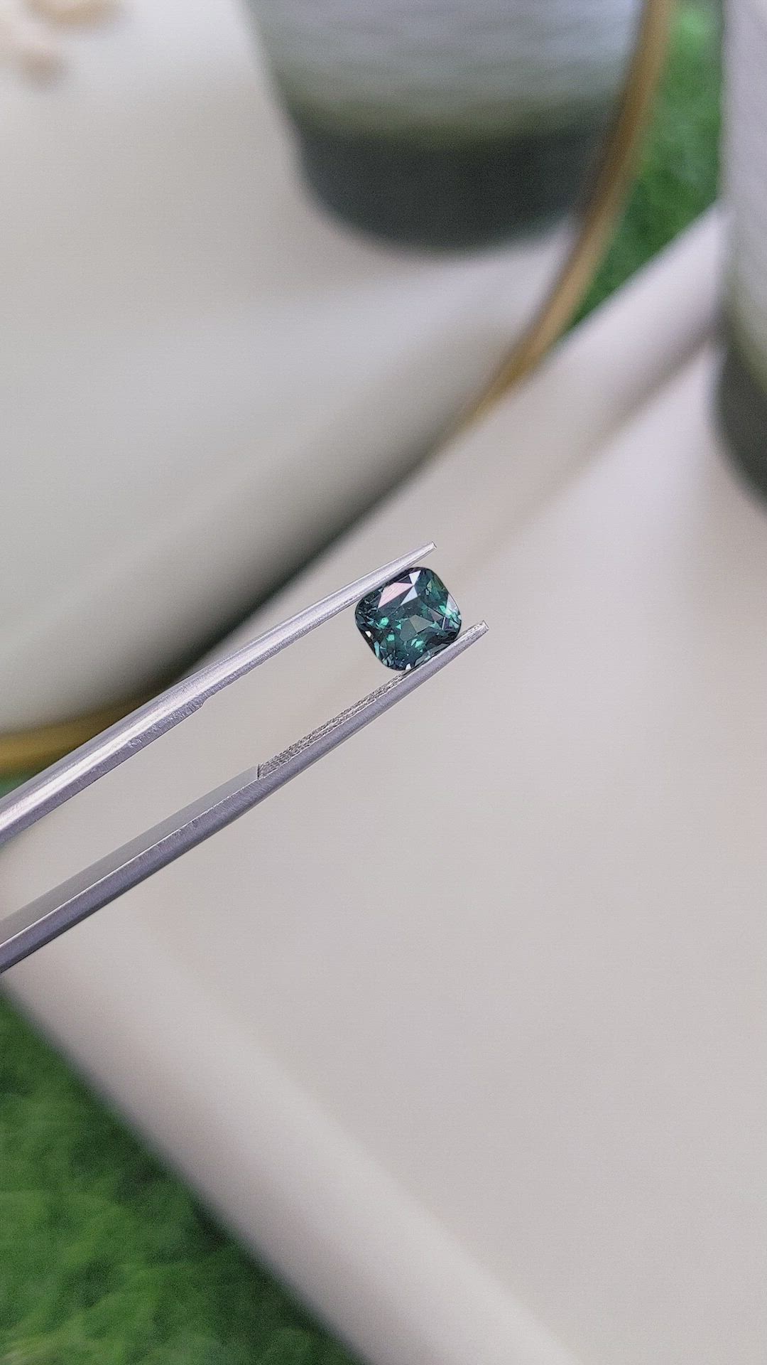 1.56 Ct. Bluish Green Sapphire from Tanzania Size Video