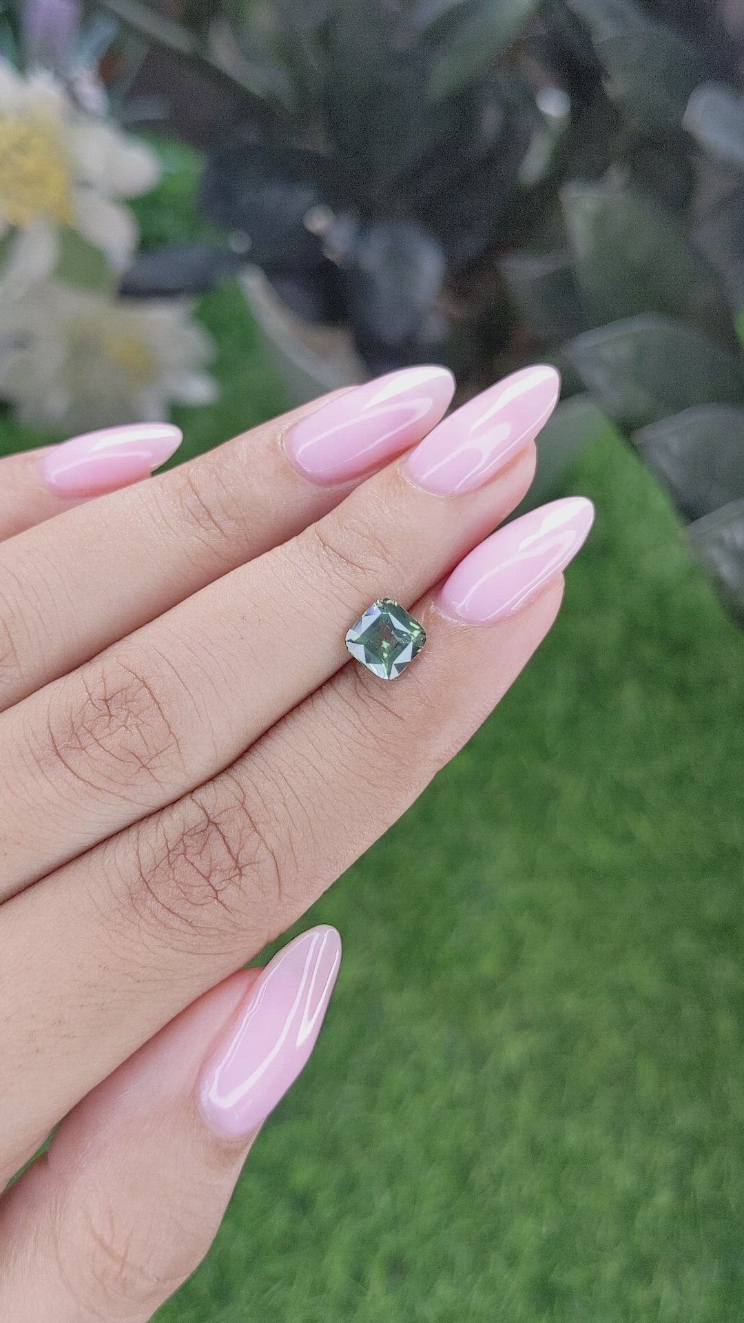 1.50 Ct. Bluish Green Sapphire from Tanzania Size Video