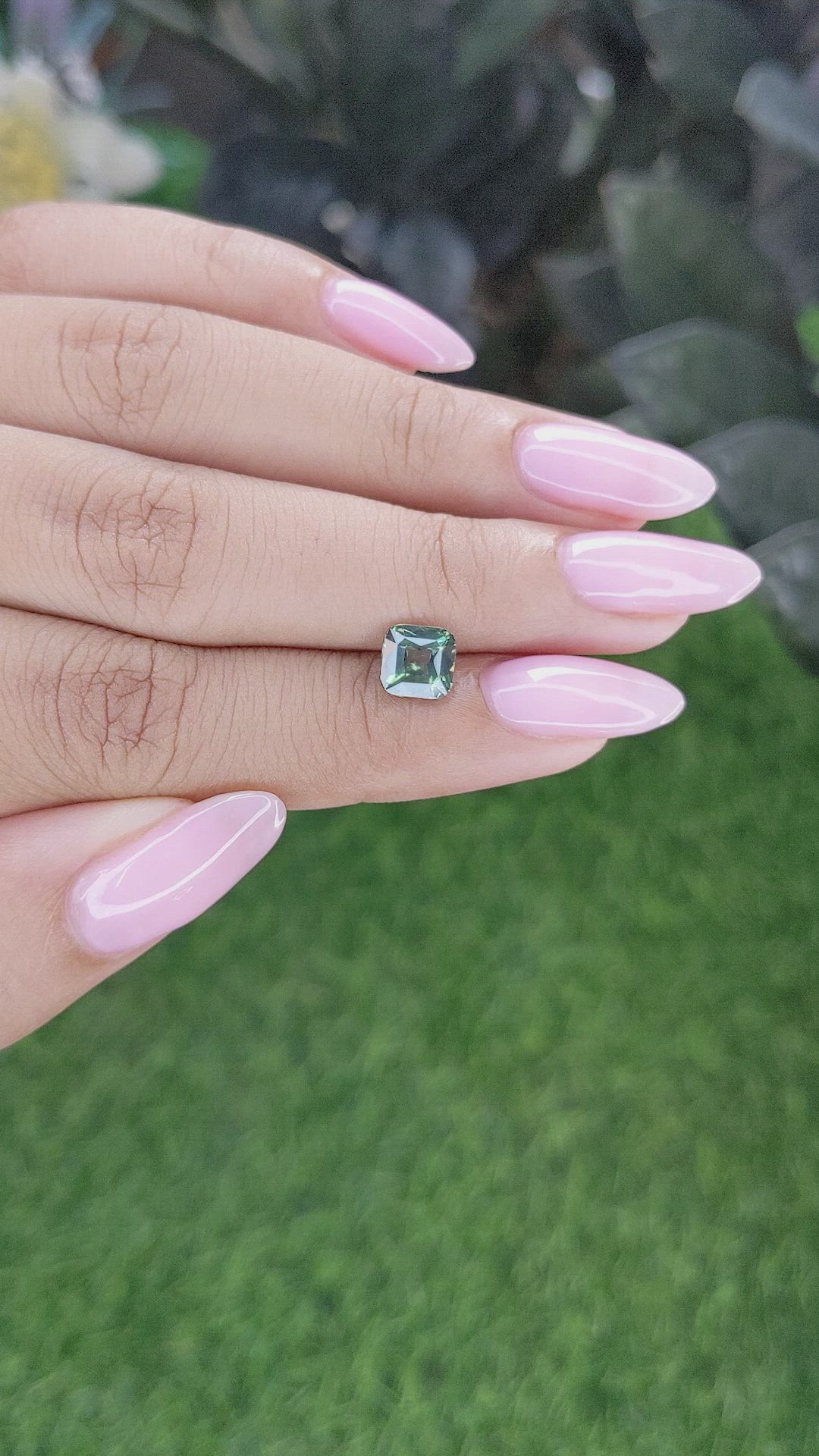 1.50 Ct. Bluish Green Sapphire from Tanzania Size Video