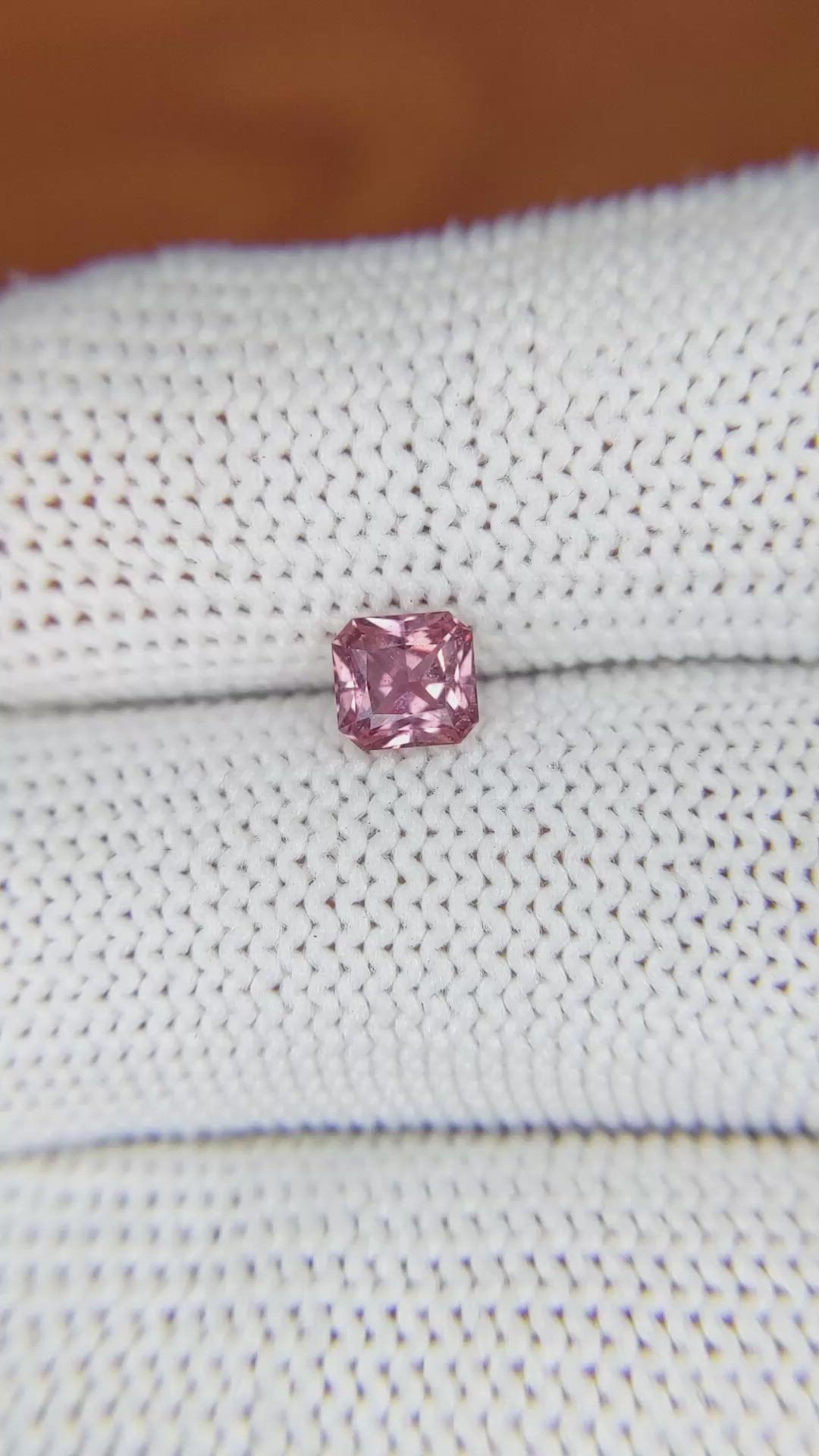 0.73 Ct. Pink Sapphire from Ceylon (Sri Lanka) Size Video
