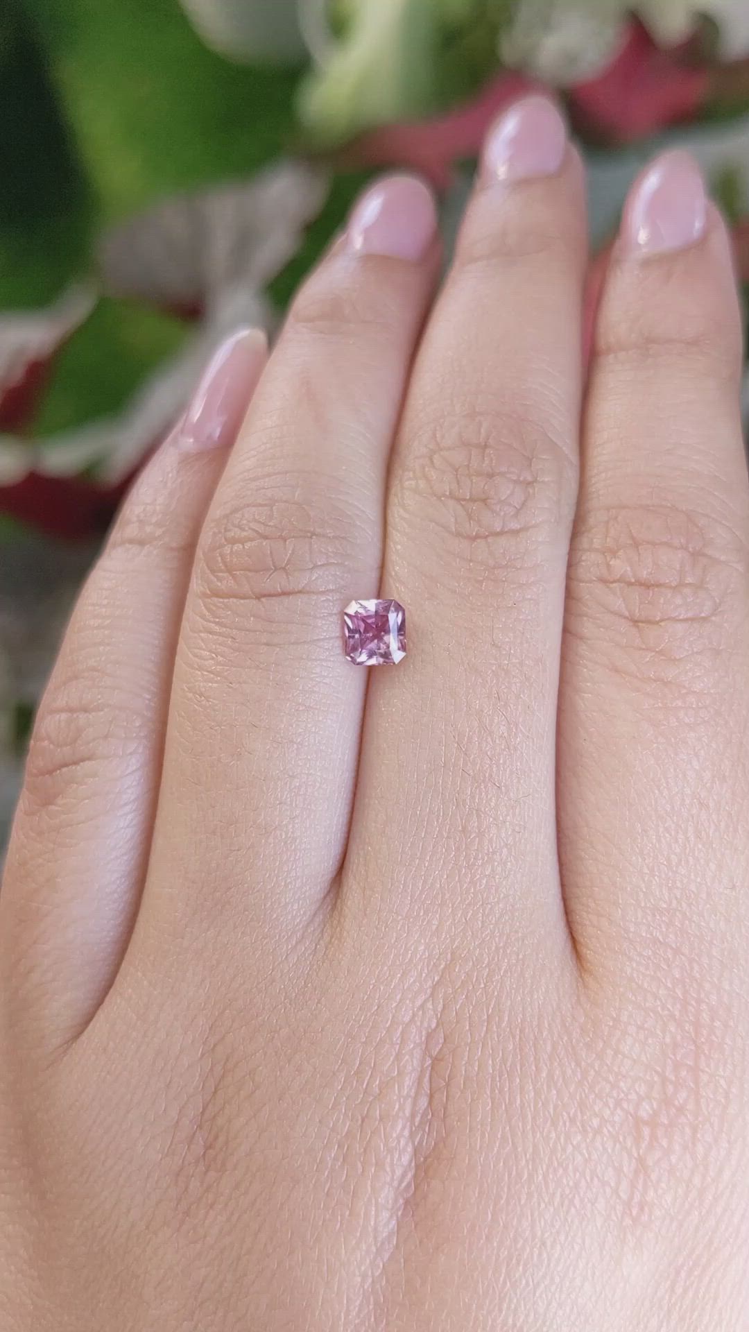 0.73 Ct. Pink Sapphire from Ceylon (Sri Lanka) Size Video