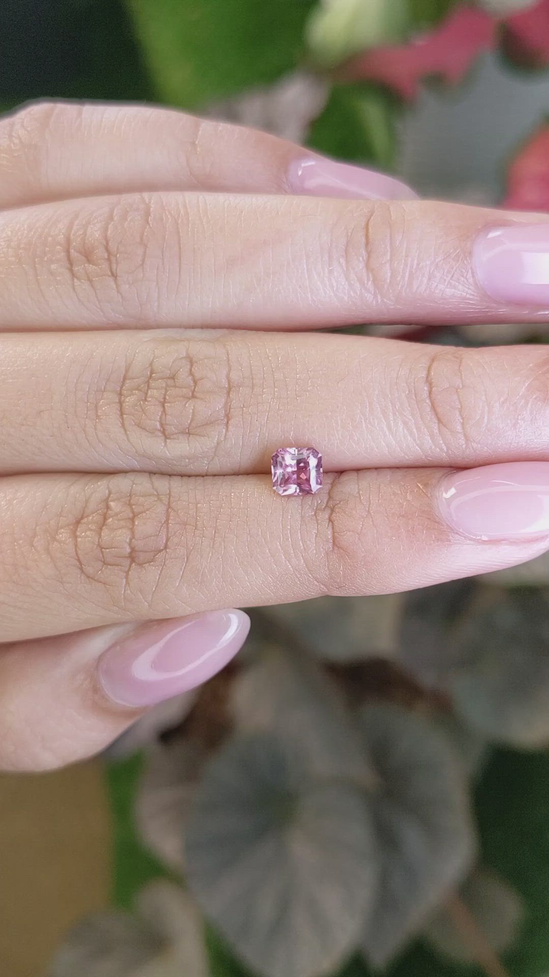 0.73 Ct. Pink Sapphire from Ceylon (Sri Lanka) Size Video