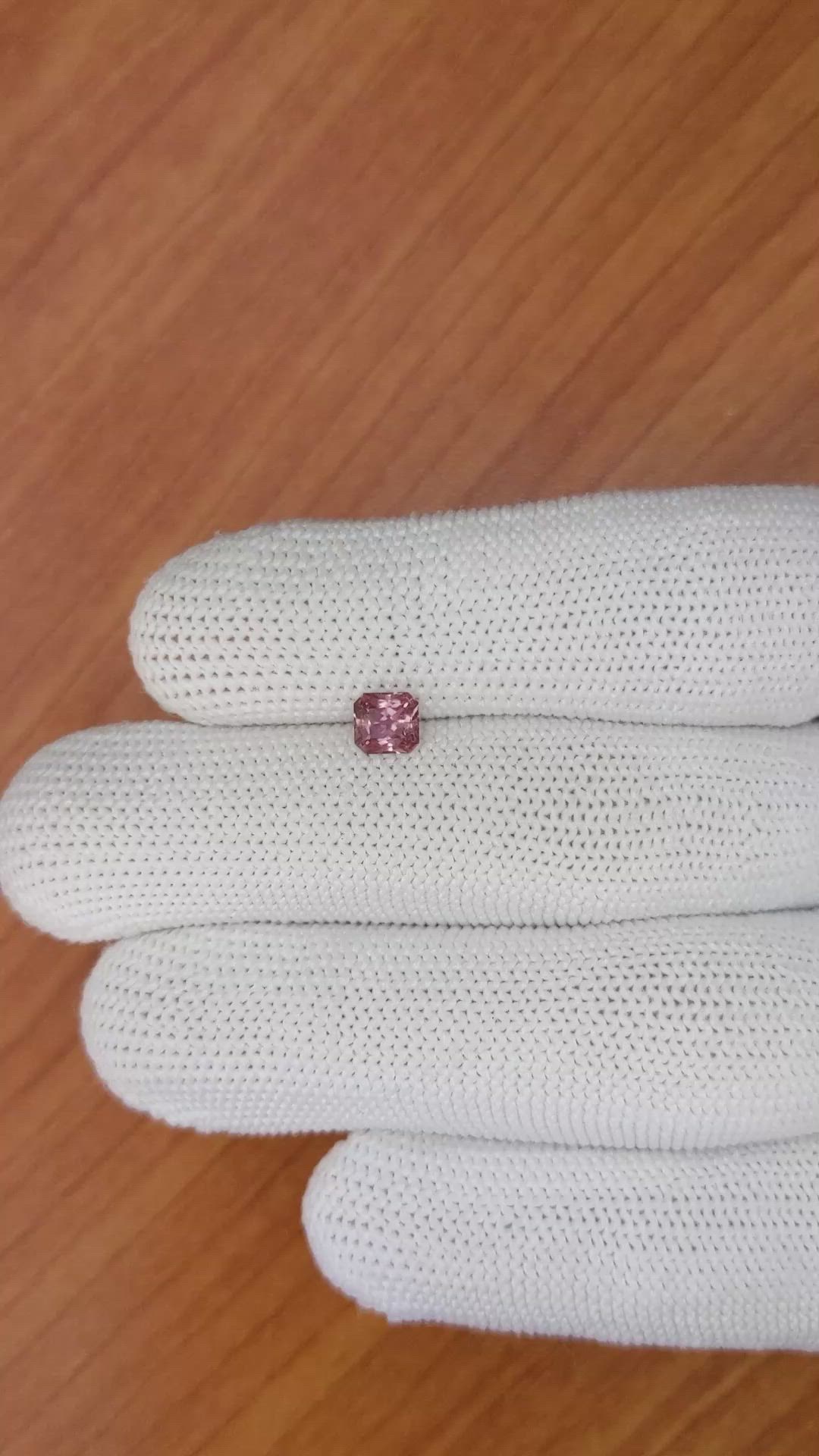 0.73 Ct. Pink Sapphire from Ceylon (Sri Lanka) Size Video
