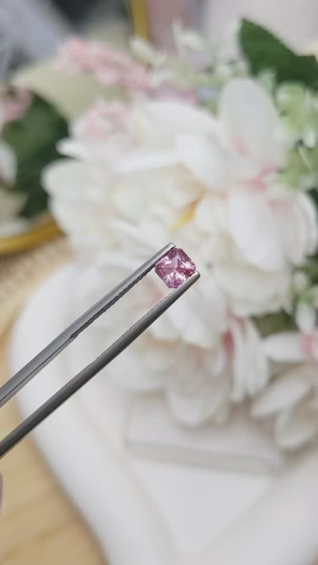 0.73 Ct. Pink Sapphire from Ceylon (Sri Lanka) Size Video
