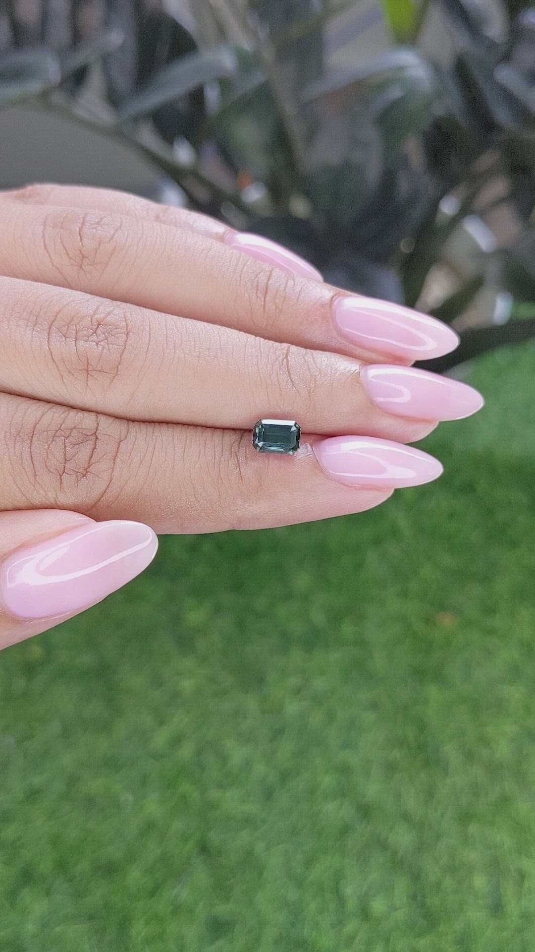 1.13 Ct. Bluish Green Sapphire from Tanzania Size Video