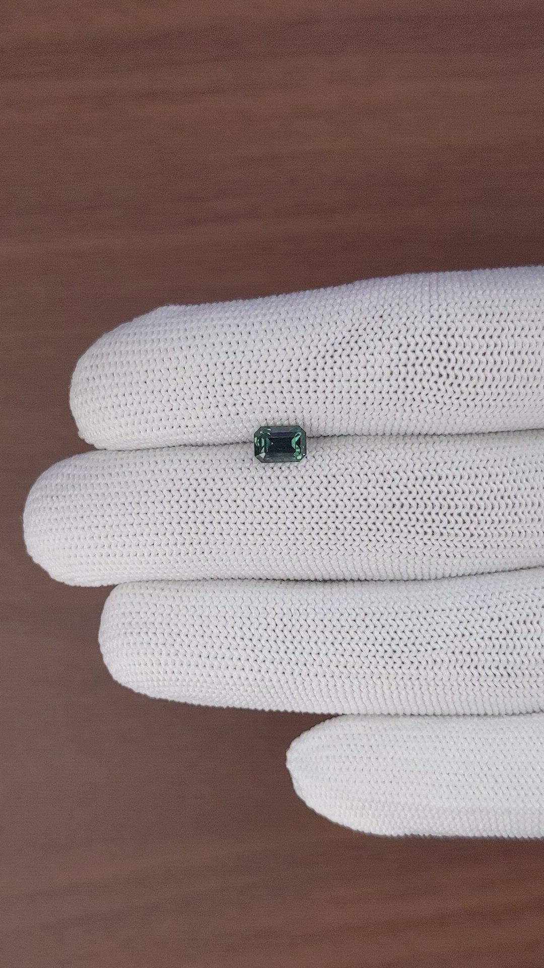 1.13 Ct. Bluish Green Sapphire from Tanzania Size Video