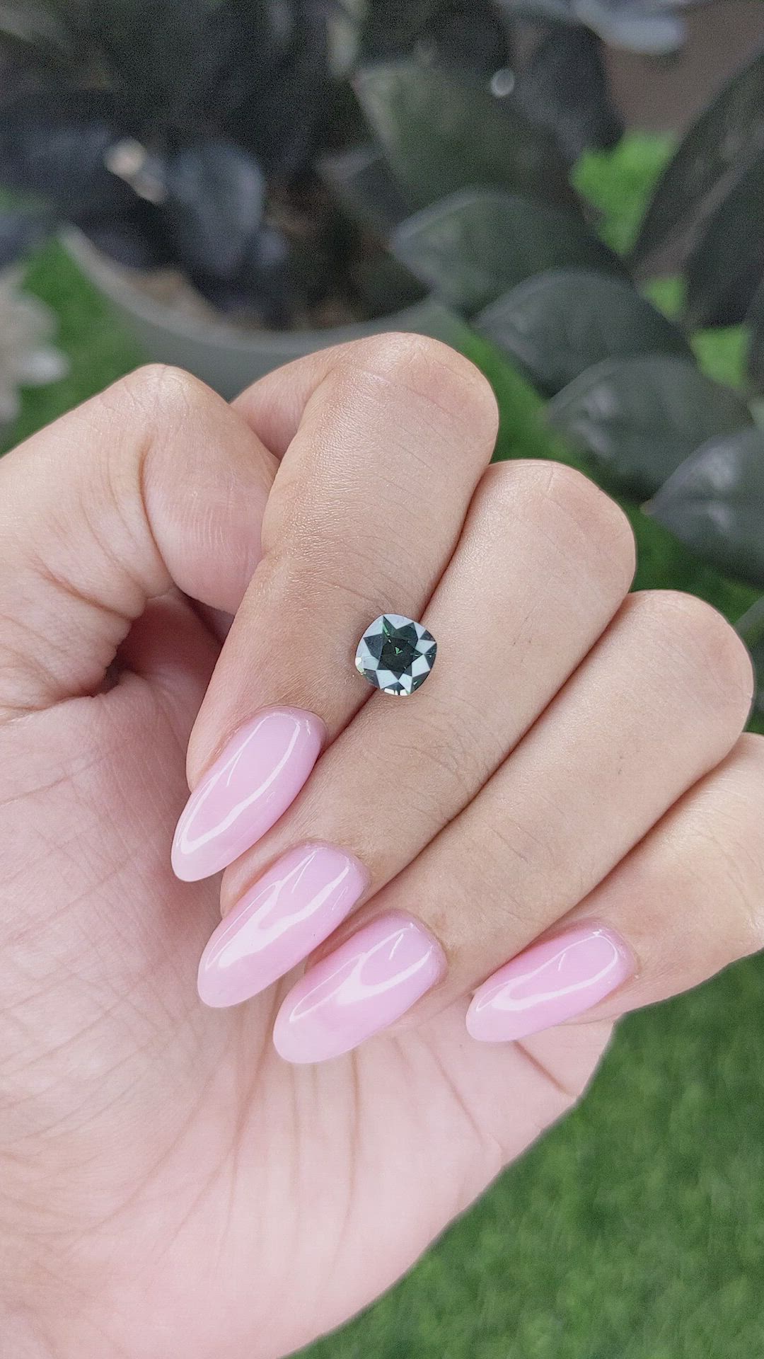 1.35 Ct. Bluish Green Sapphire from Tanzania Size Video