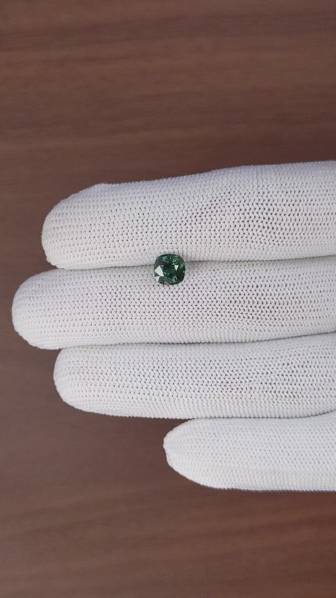 1.35 Ct. Bluish Green Sapphire from Tanzania Size Video