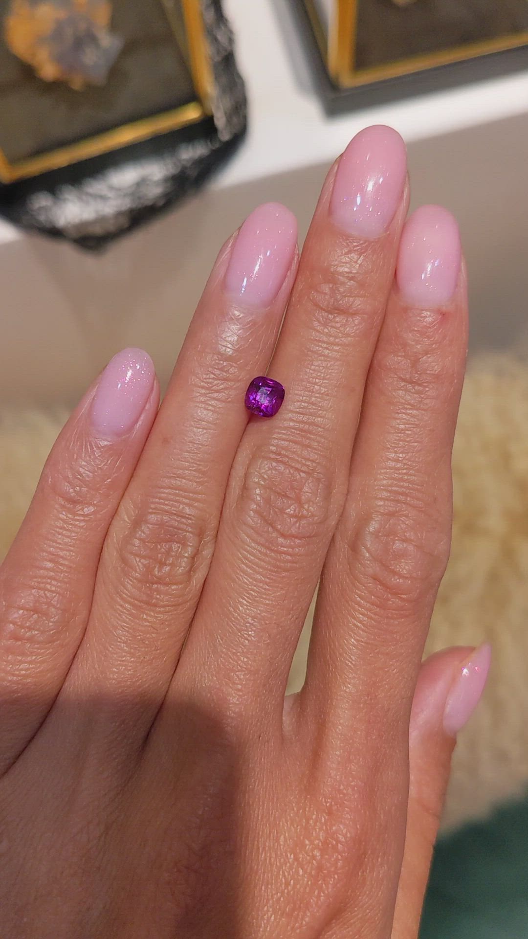 1.02 Ct. Purplish Pink Sapphire from Ceylon (Sri Lanka) Size Video