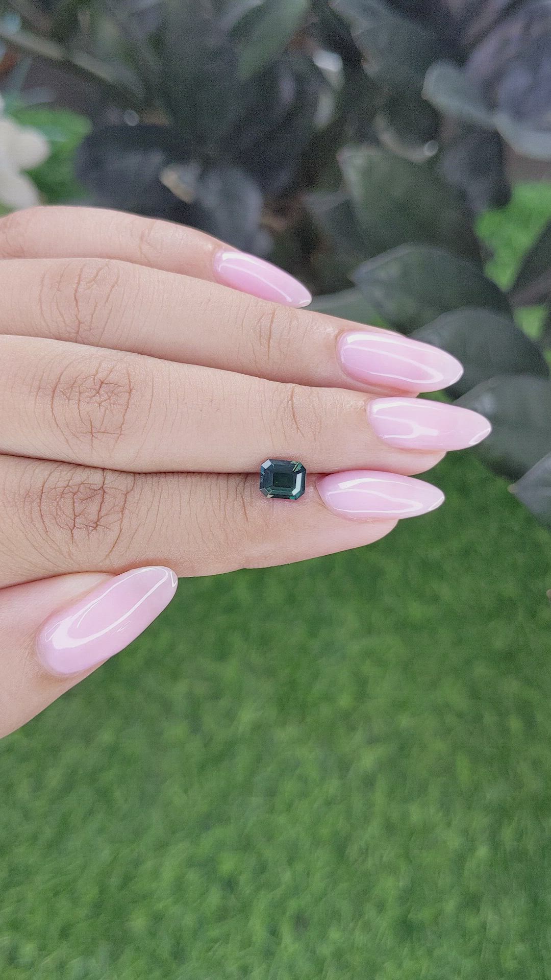 1.07 Ct. Bluish Green Sapphire from Tanzania Size Video
