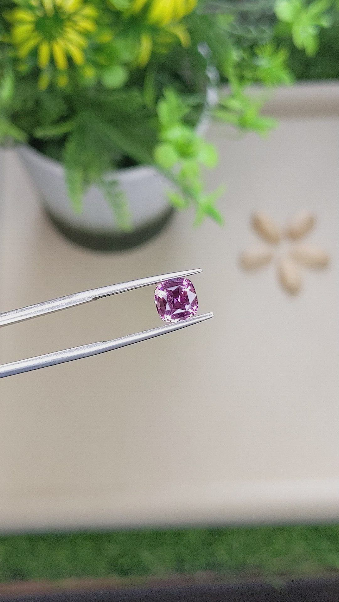 1.57 Ct. Purplish Pink Sapphire from Madagascar Size Video