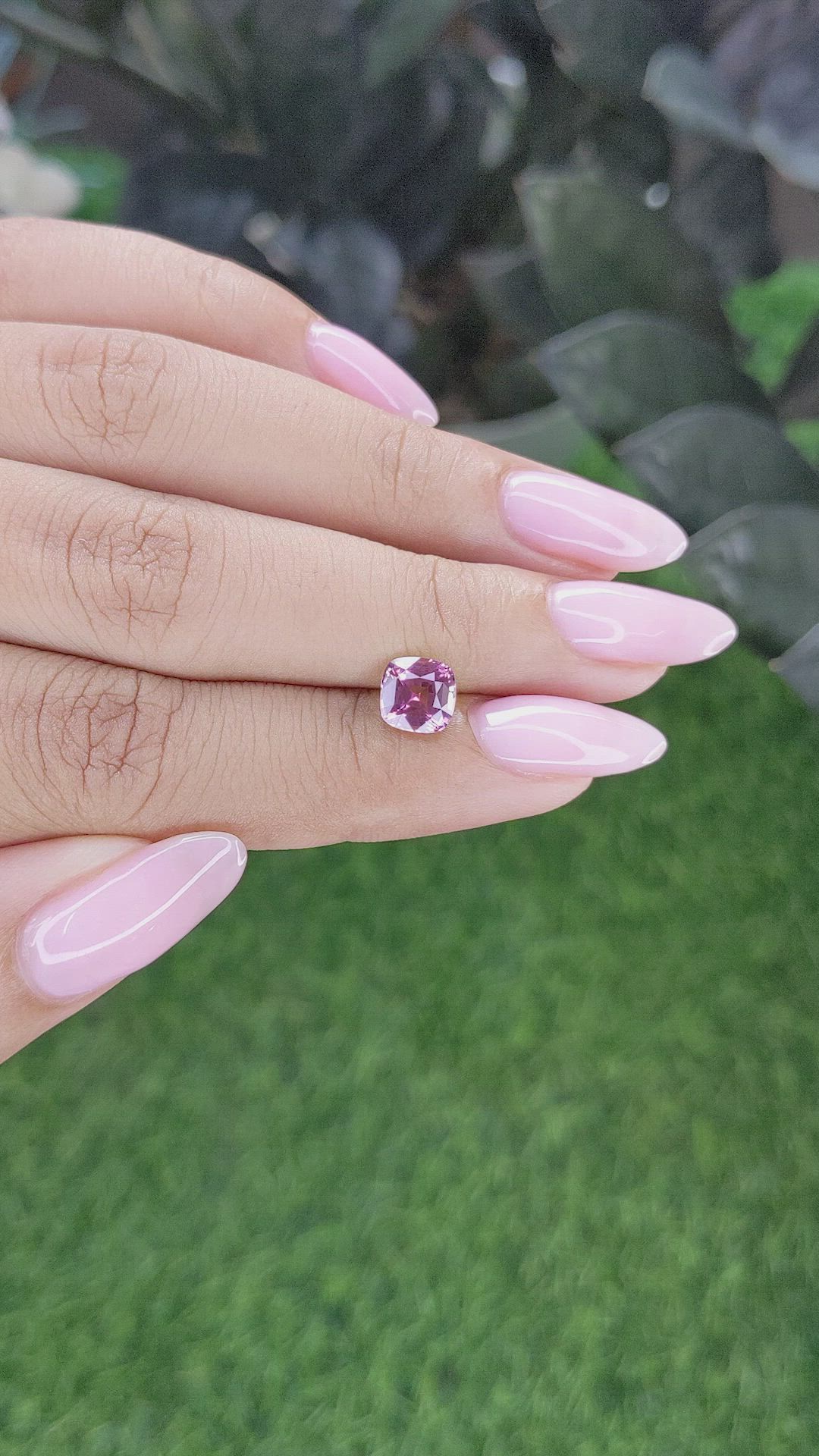 1.57 Ct. Purplish Pink Sapphire from Madagascar Size Video
