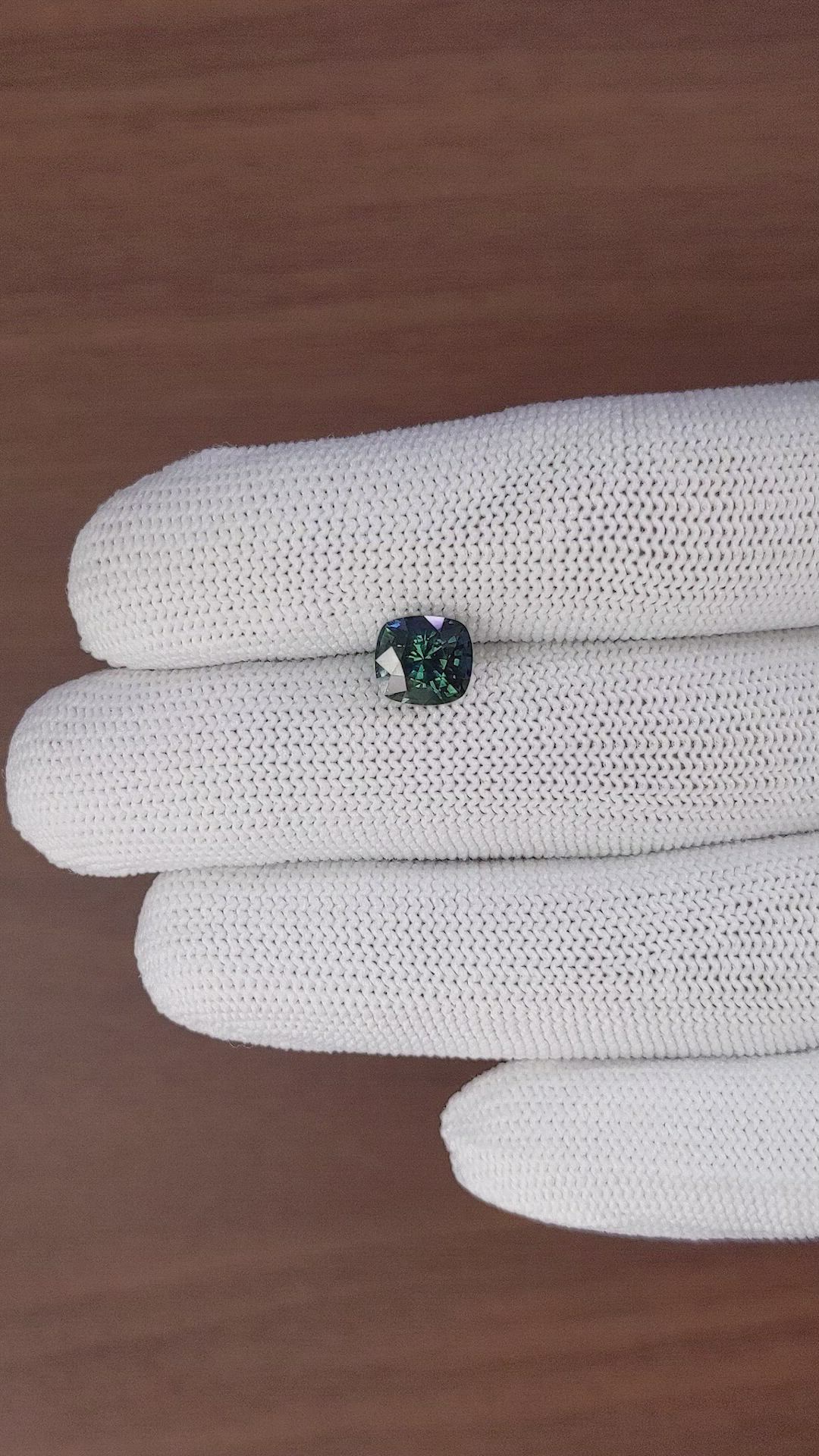2.47 Ct. Bluish Green Sapphire from Madagascar Size Video