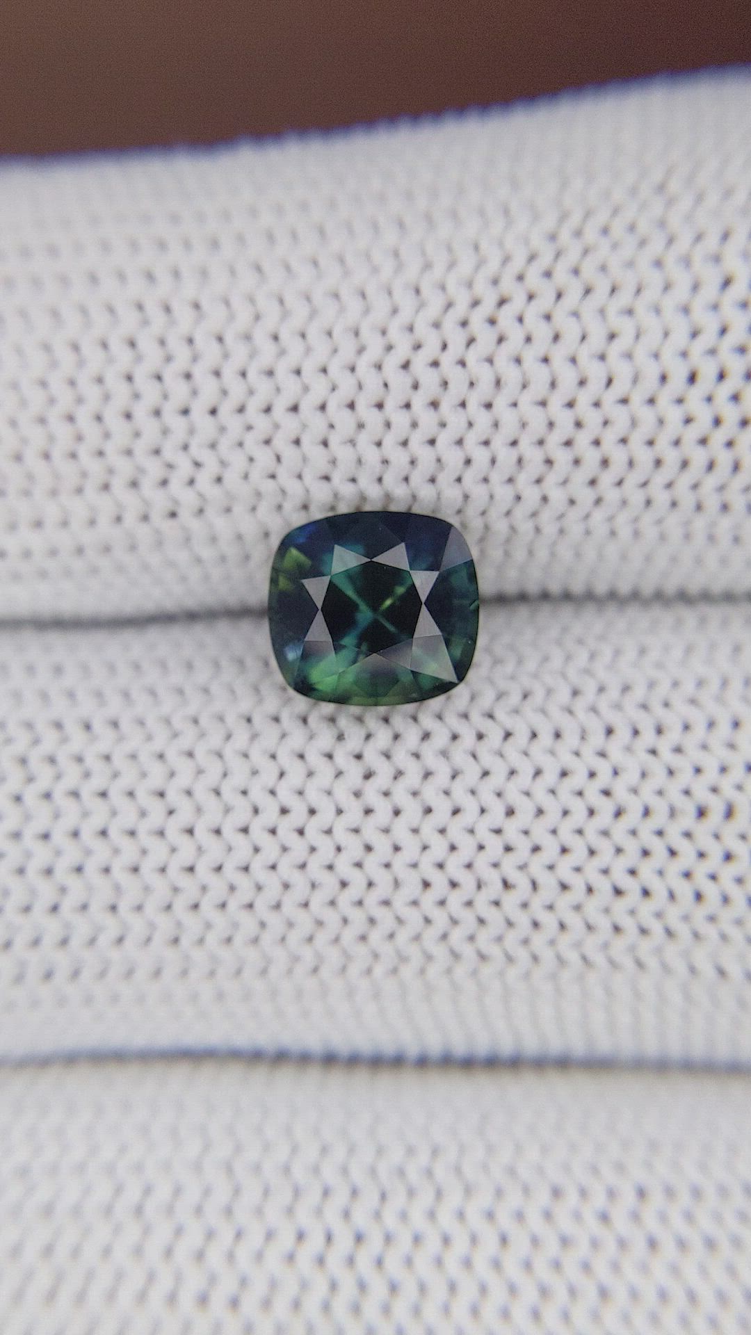 2.47 Ct. Bluish Green Sapphire from Madagascar Size Video