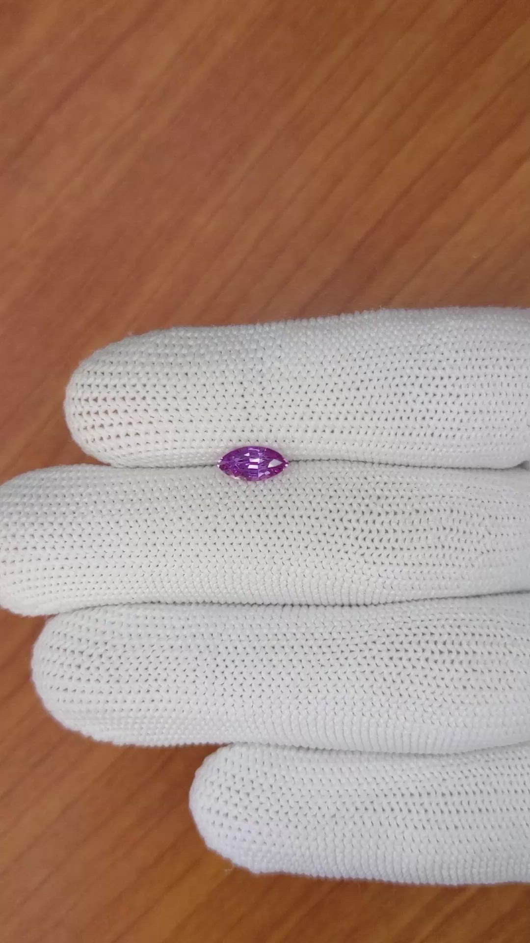 0.90 Ct. Pinkish Purple Sapphire from Ceylon (Sri Lanka) Size Video