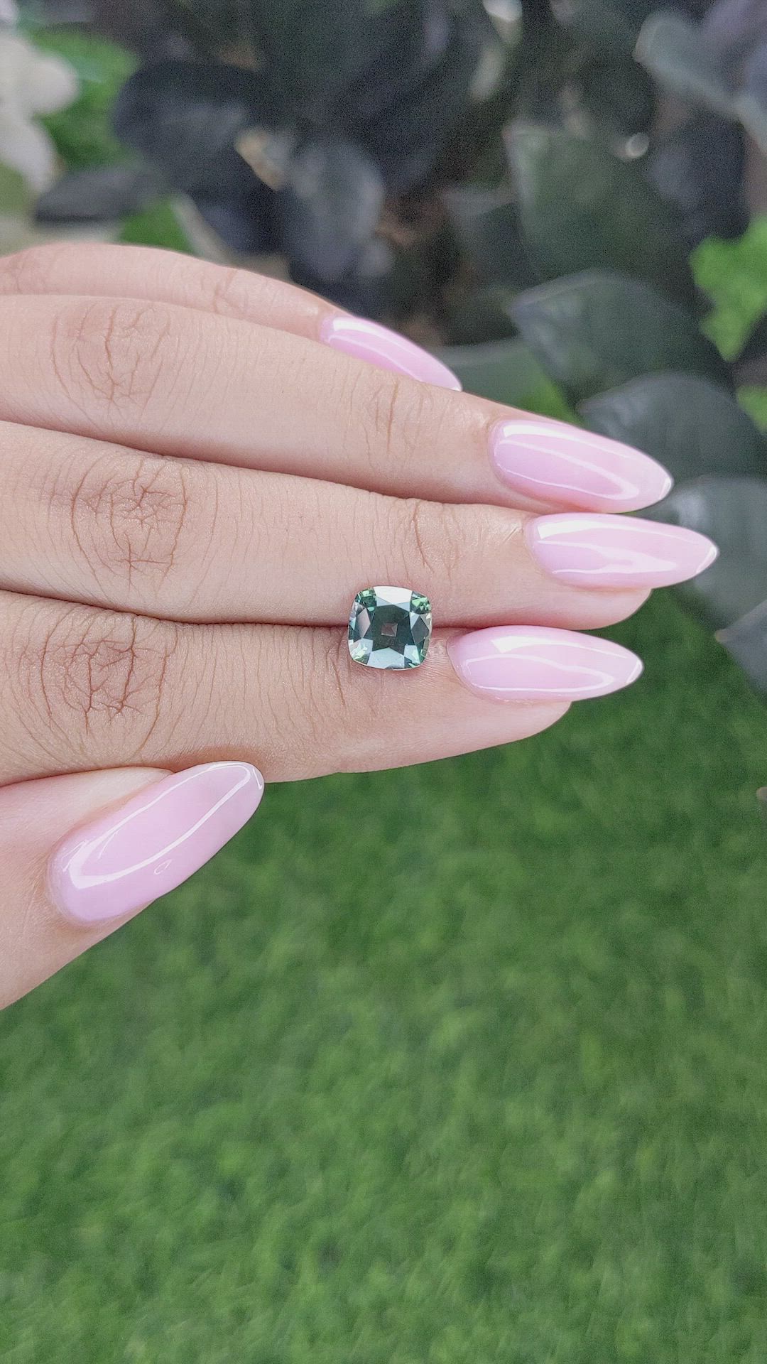 2.30 Ct. Bluish Green Sapphire from Tanzania Size Video