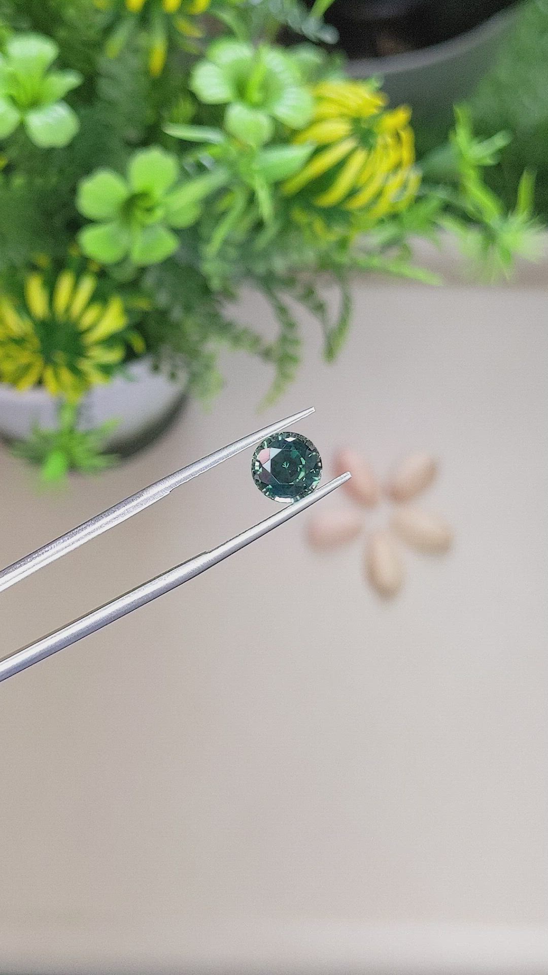 2.31 Ct. Bluish Green Sapphire from Tanzania Size Video