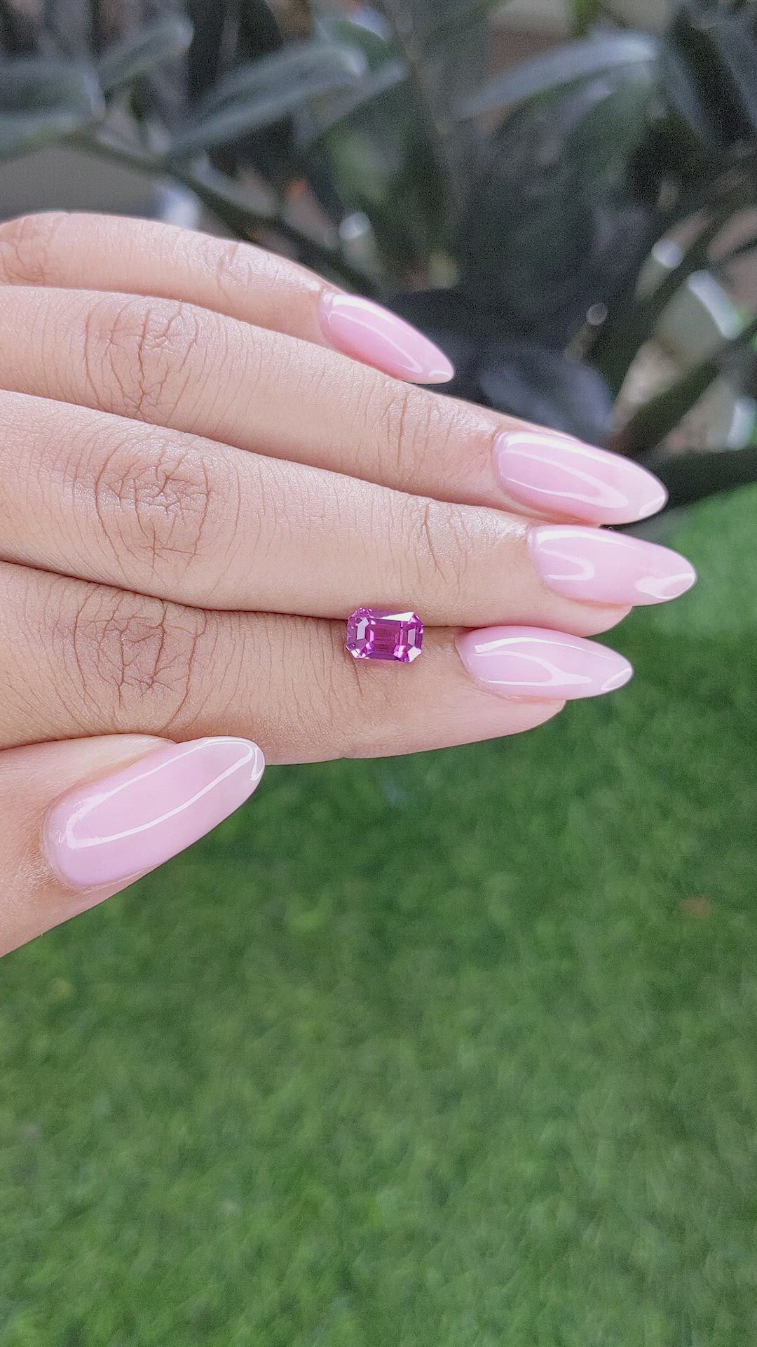 1.51 Ct. Purplish Pink Sapphire from Ceylon (Sri Lanka) Size Video