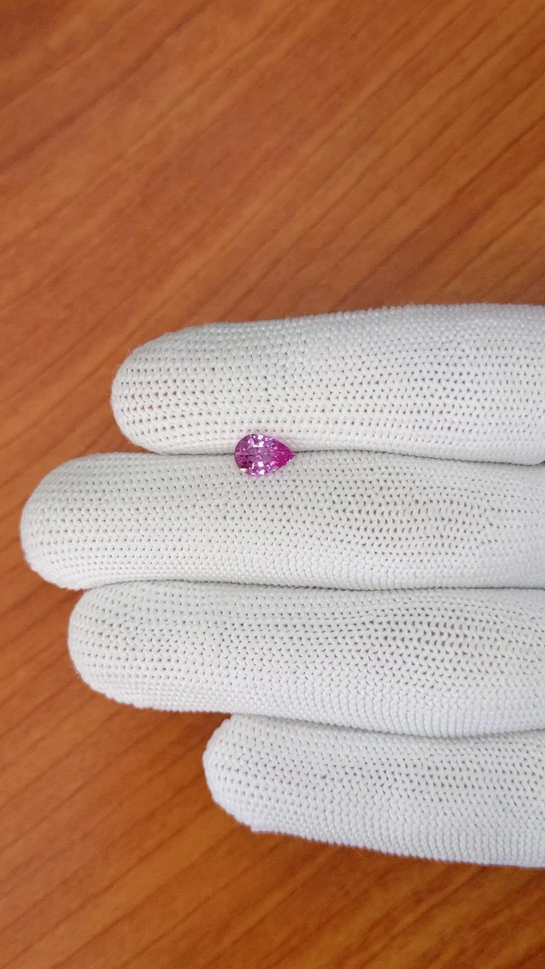0.95 Ct. Pink Sapphire from Ceylon (Sri Lanka) Size Video