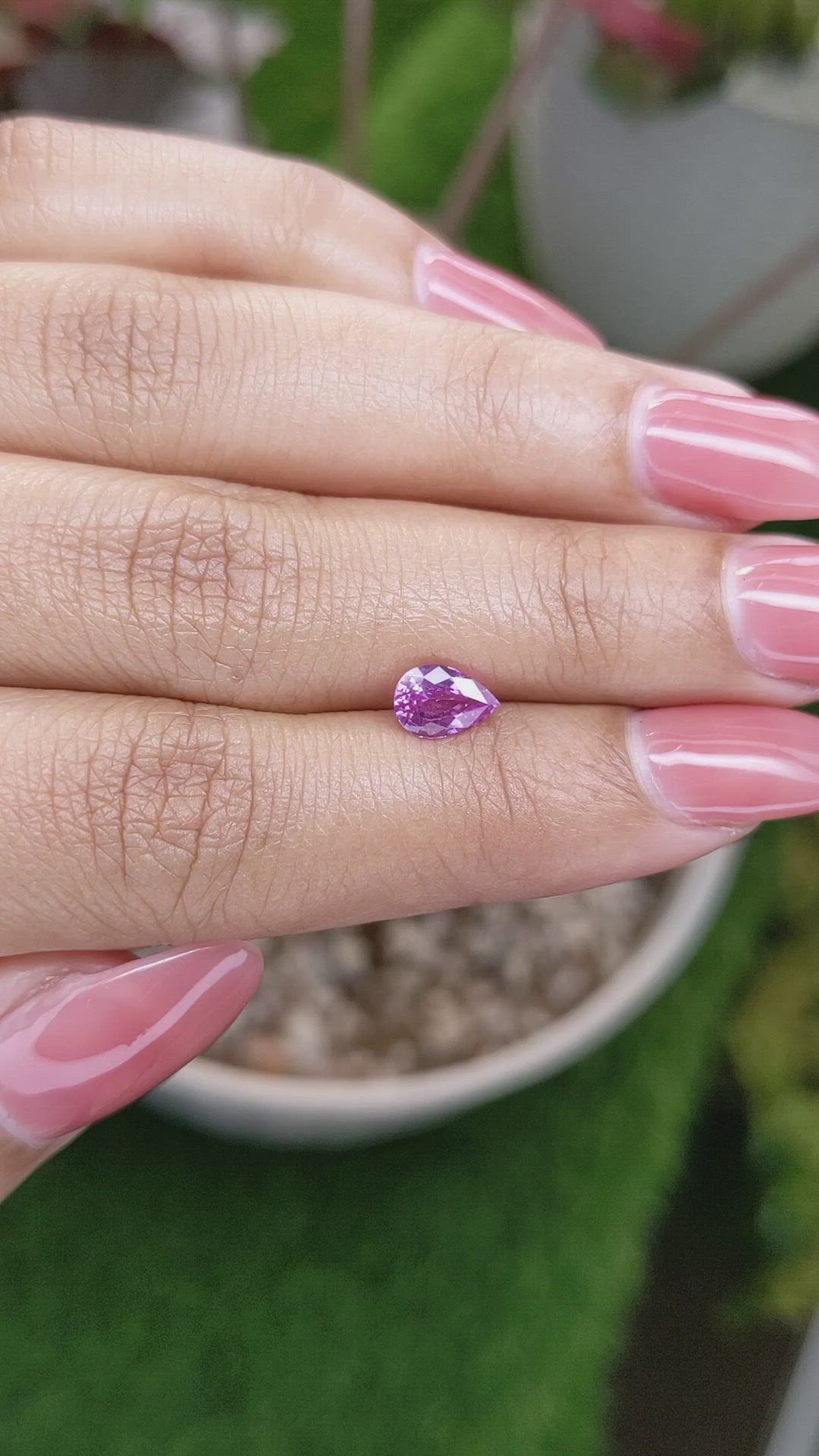 0.95 Ct. Pink Sapphire from Ceylon (Sri Lanka) Size Video