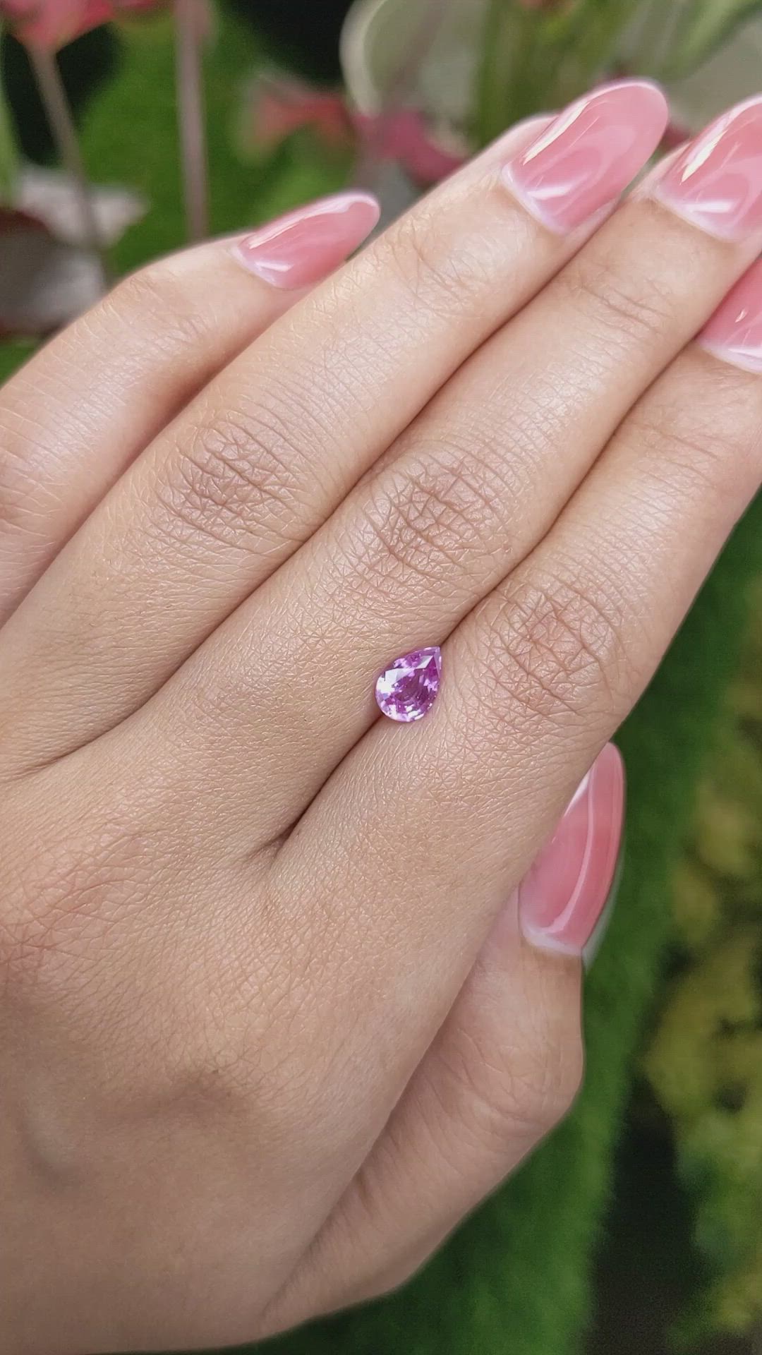 0.95 Ct. Pink Sapphire from Ceylon (Sri Lanka) Size Video