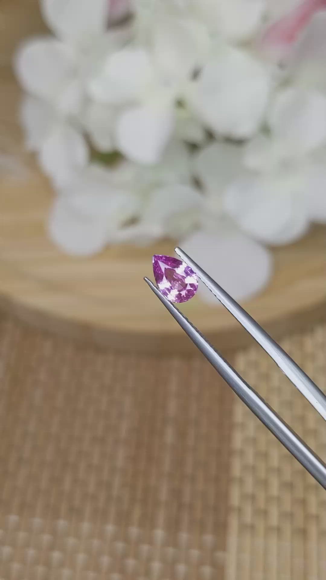 0.95 Ct. Pink Sapphire from Ceylon (Sri Lanka) Size Video