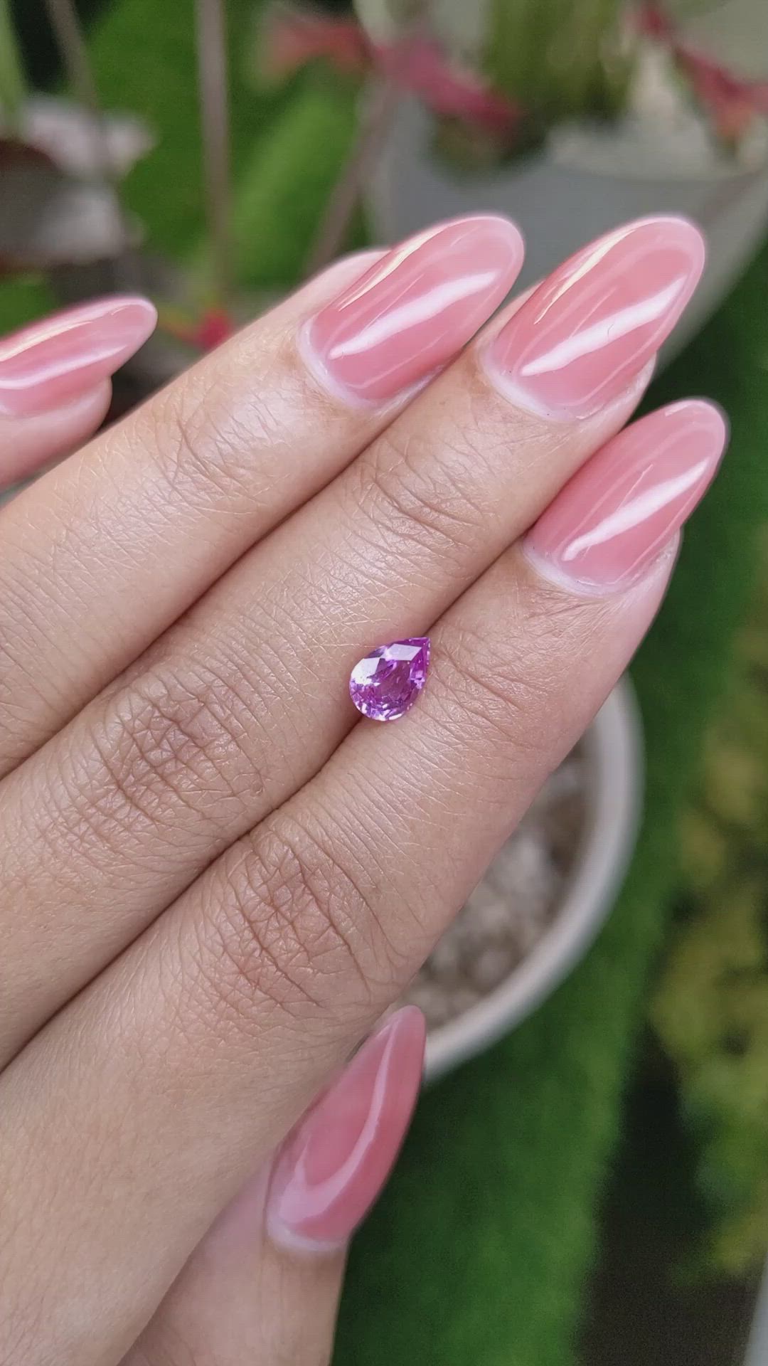 0.95 Ct. Pink Sapphire from Ceylon (Sri Lanka) Size Video