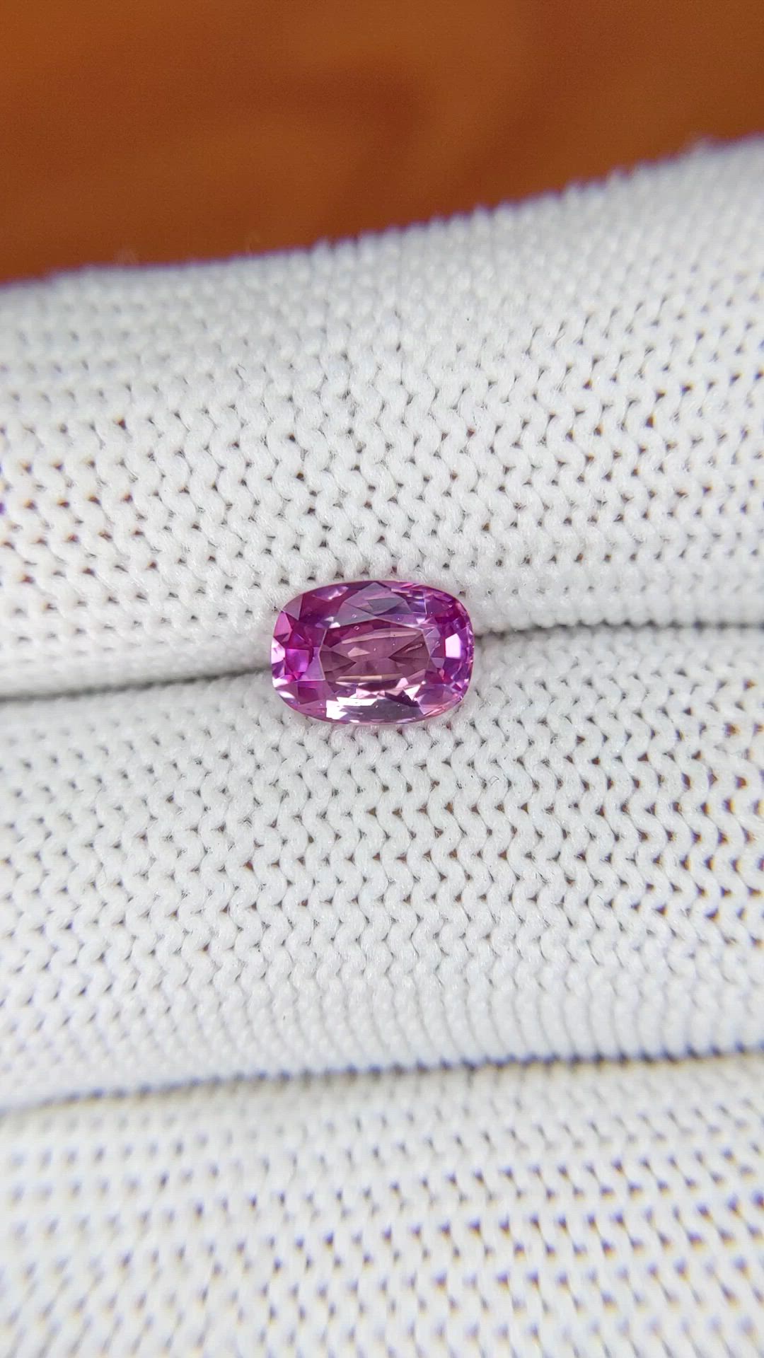 1.47 Ct. Purplish Pink Sapphire from Ceylon (Sri Lanka) Size Video