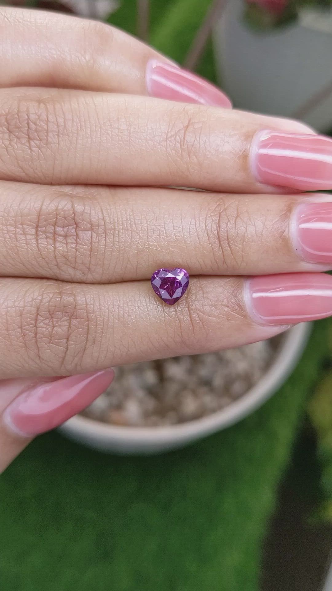 1.43 Ct. Pinkish Purple Sapphire from Ceylon (Sri Lanka) Size Video