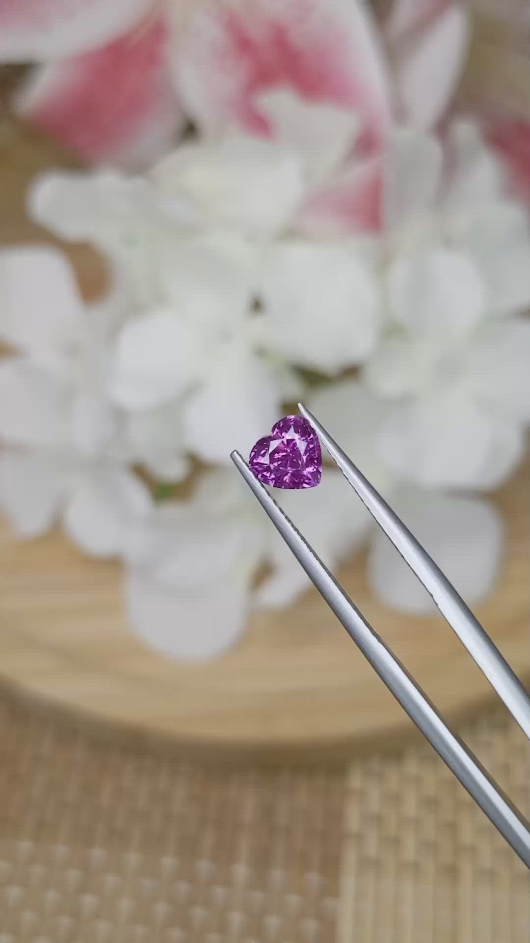 1.43 Ct. Pinkish Purple Sapphire from Ceylon (Sri Lanka) Size Video