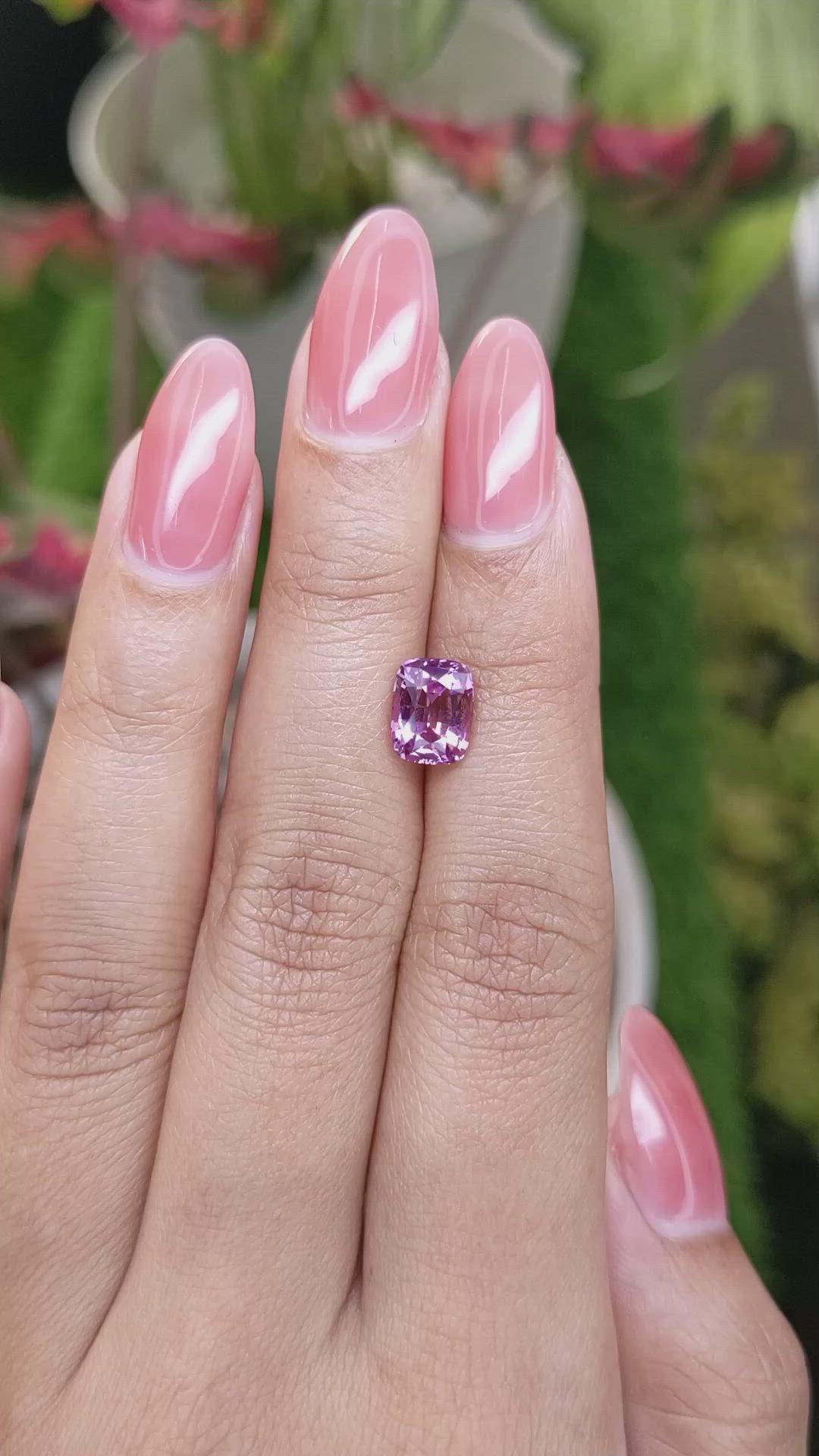 2.50 Ct. Purplish Pink Sapphire from Ceylon (Sri Lanka) Size Video