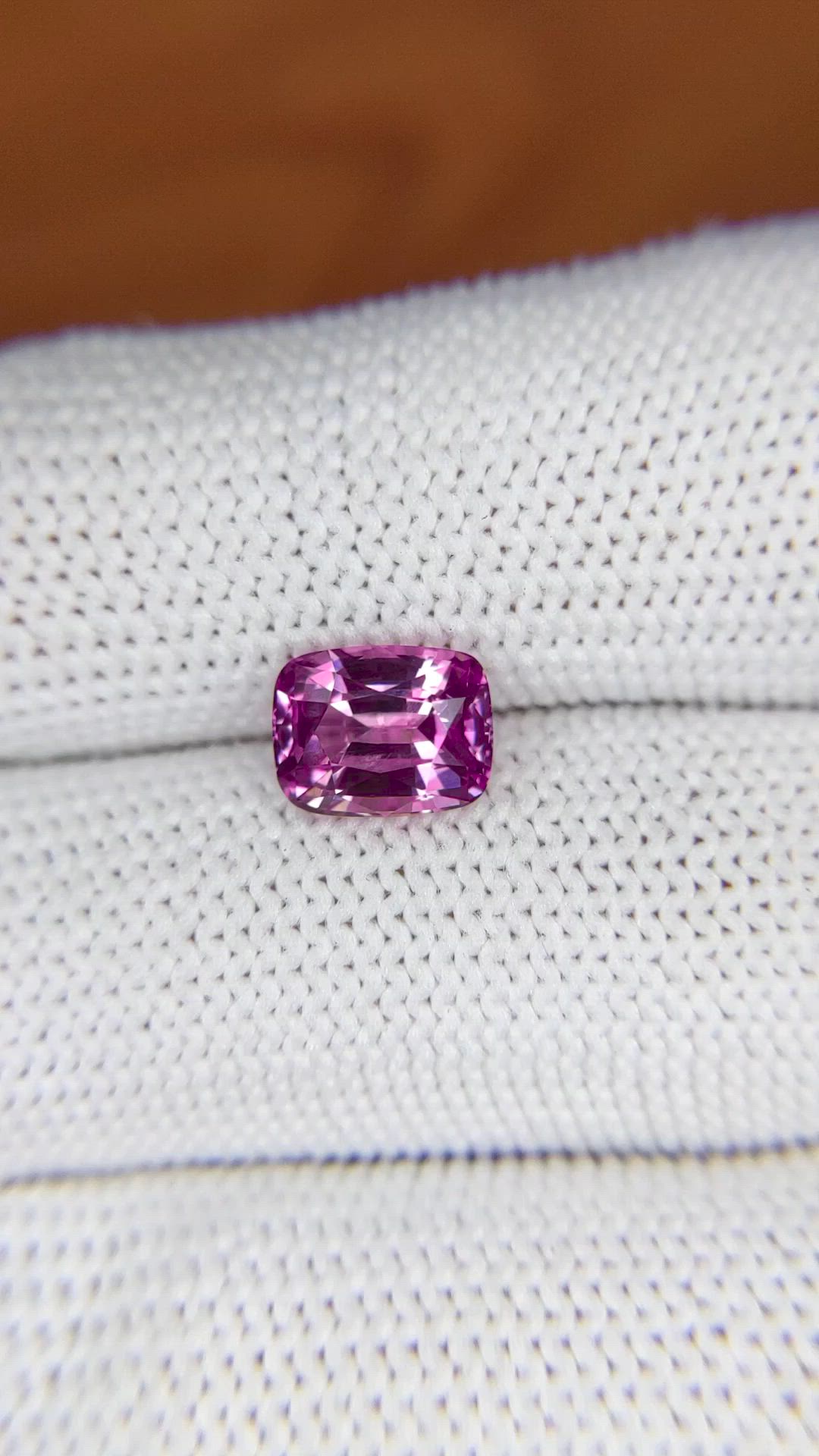2.50 Ct. Purplish Pink Sapphire from Ceylon (Sri Lanka) Size Video