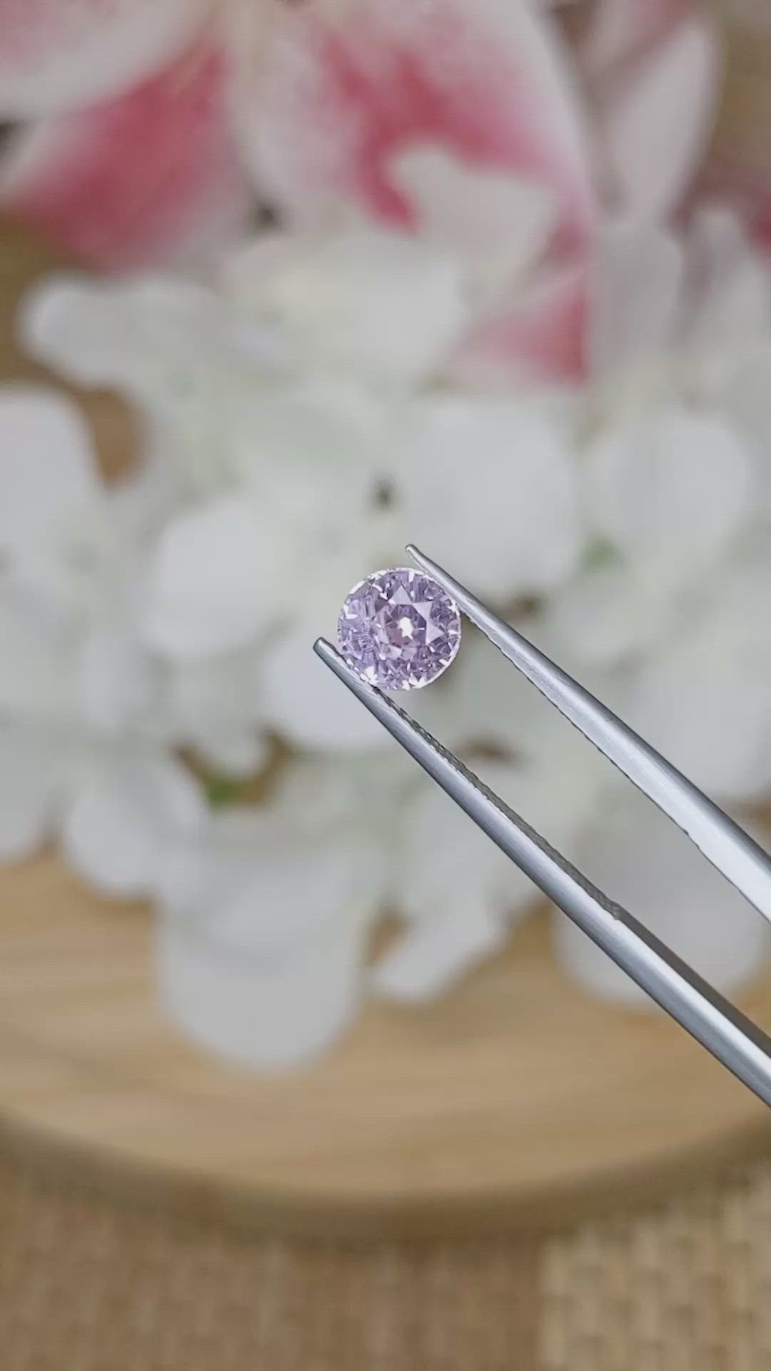 1.06 Ct. Purplish Pink Sapphire from Ceylon (Sri Lanka) Size Video